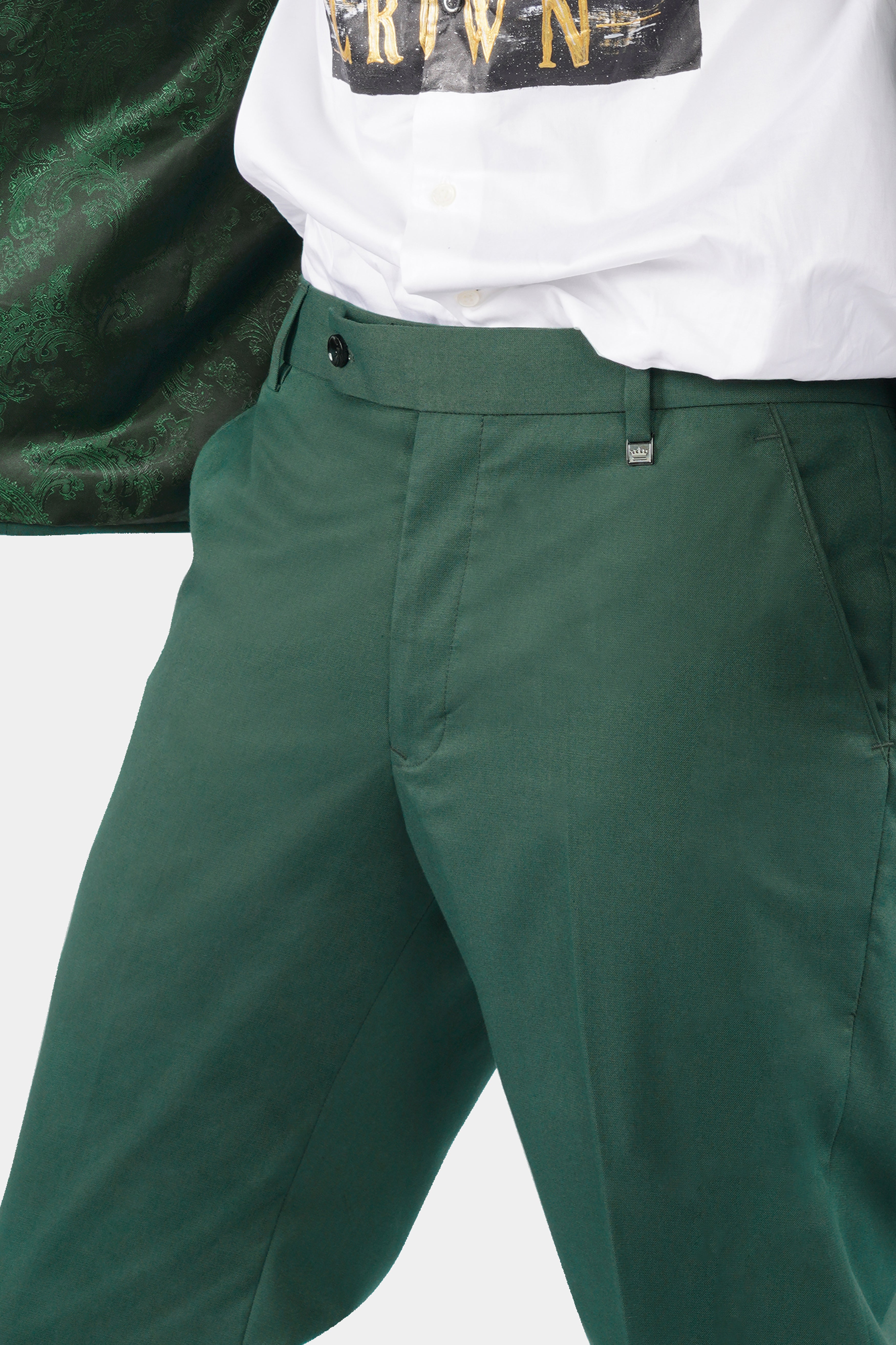 Everglade Green Wool Rich Stretchable traveler Pant T2710-28, T2710-30, T2710-32, T2710-34, T2710-36, T2710-38, T2710-40, T2710-42, T2710-44