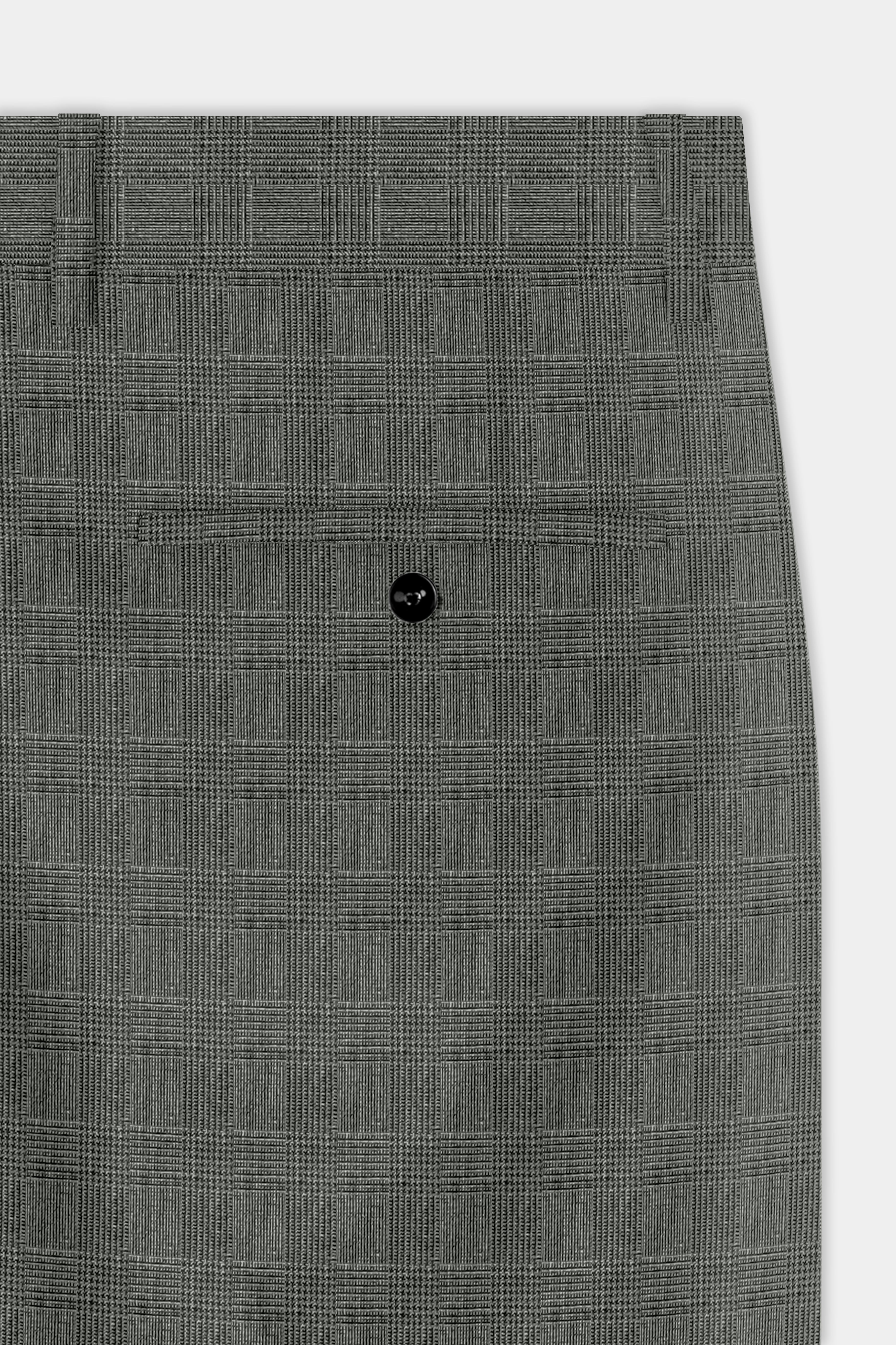 Tundora Dark Gray Subtle Plaid Pant