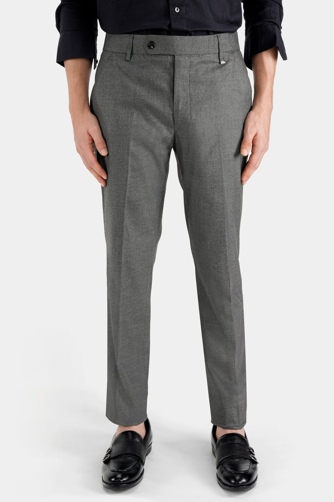 Grey Textured Pant