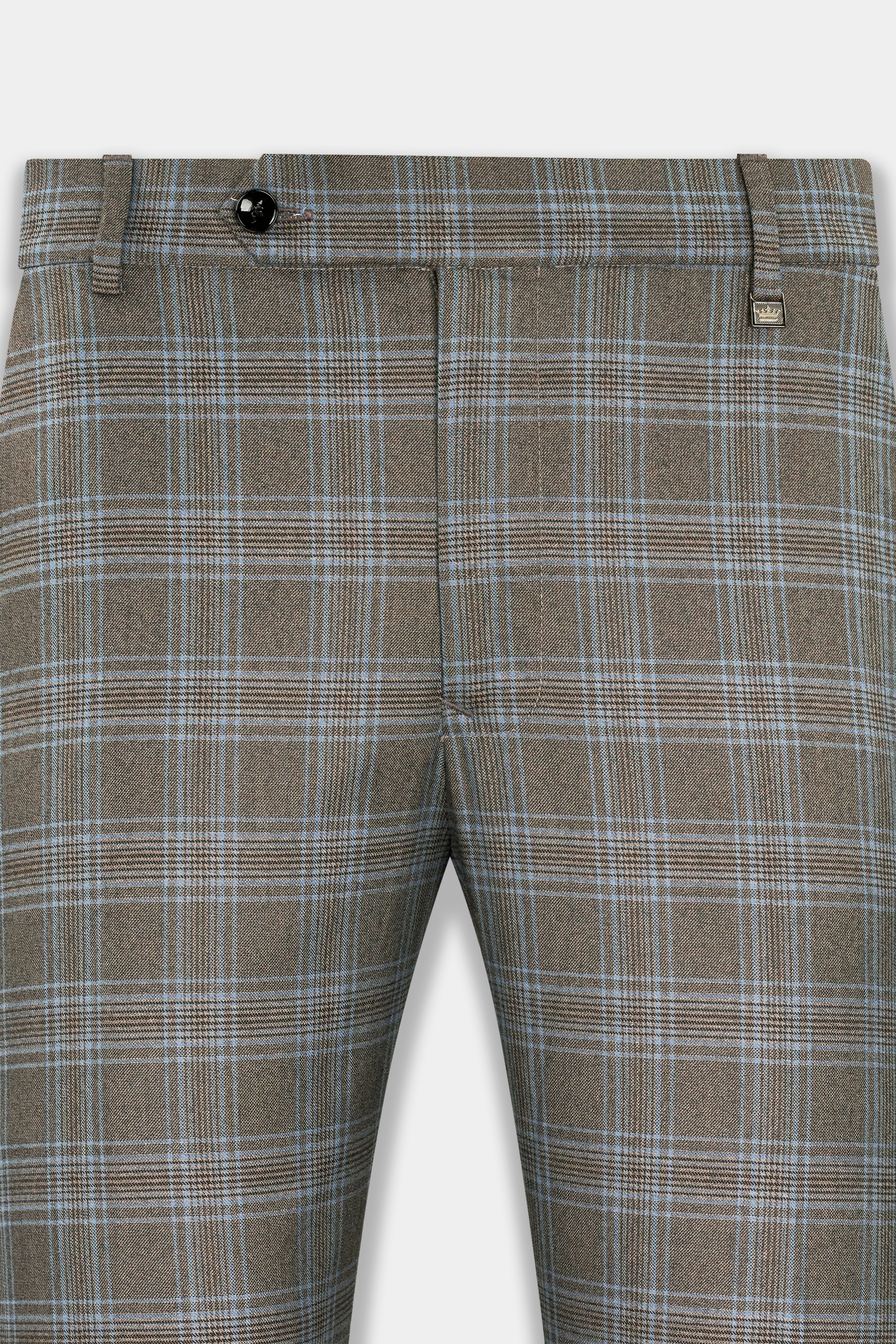 Dorado Brown with Casper Gray Plaid Wool Rich Pant T2745-28, T2745-30, T2745-32, T2745-34, T2745-36, T2745-38, T2745-40, T2745-42, T2745-44