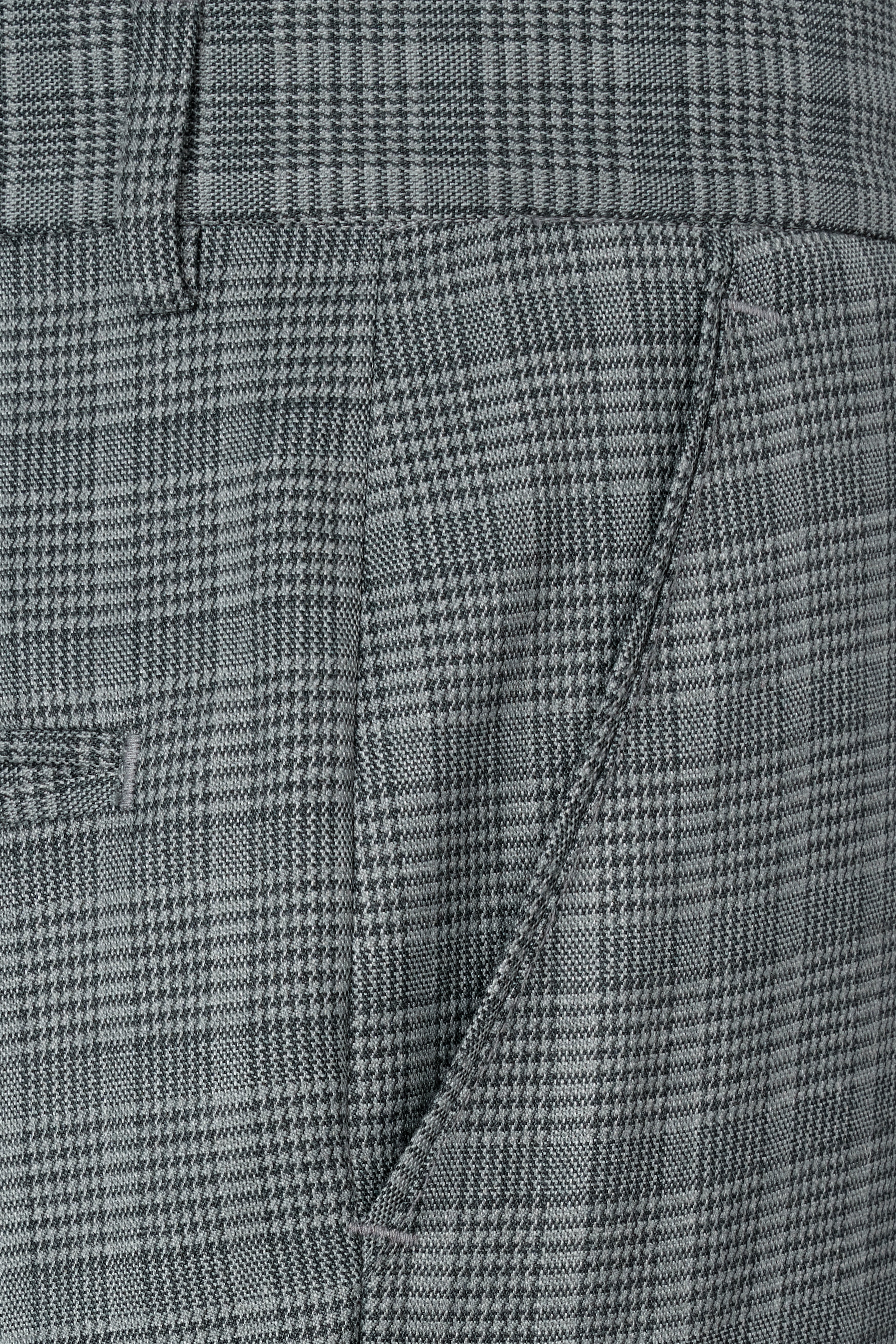 Oslo Gray Checkered Wool Rich Pant T2801-28, T2801-30, T2801-32, T2801-34, T2801-36, T2801-38, T2801-40, T2801-42, T2801-44