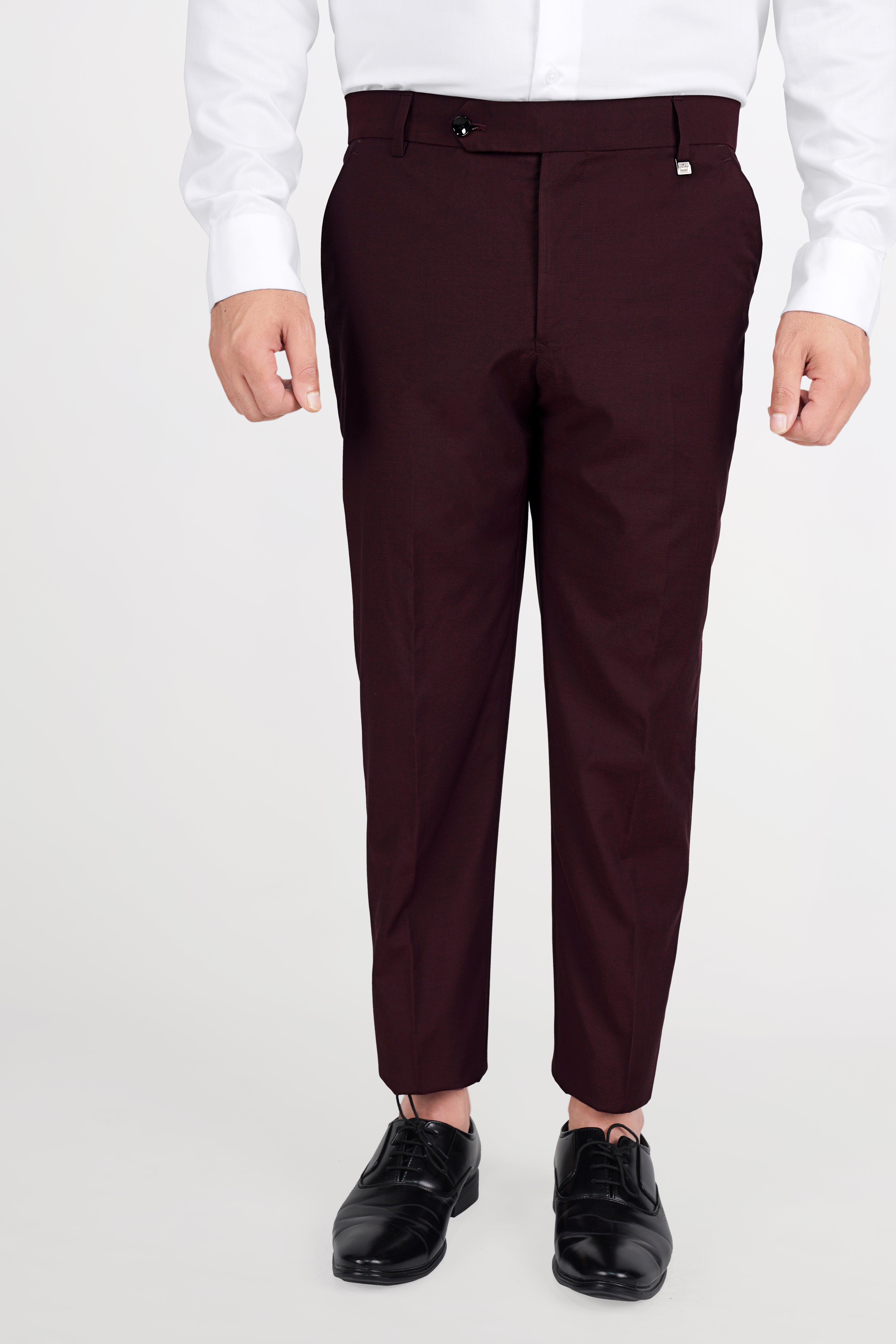 Umber Maroon Wool Rich Pant T2823-28, T2823-30, T2823-32, T2823-34, T2823-36, T2823-38, T2823-40, T2823-42, T2823-44