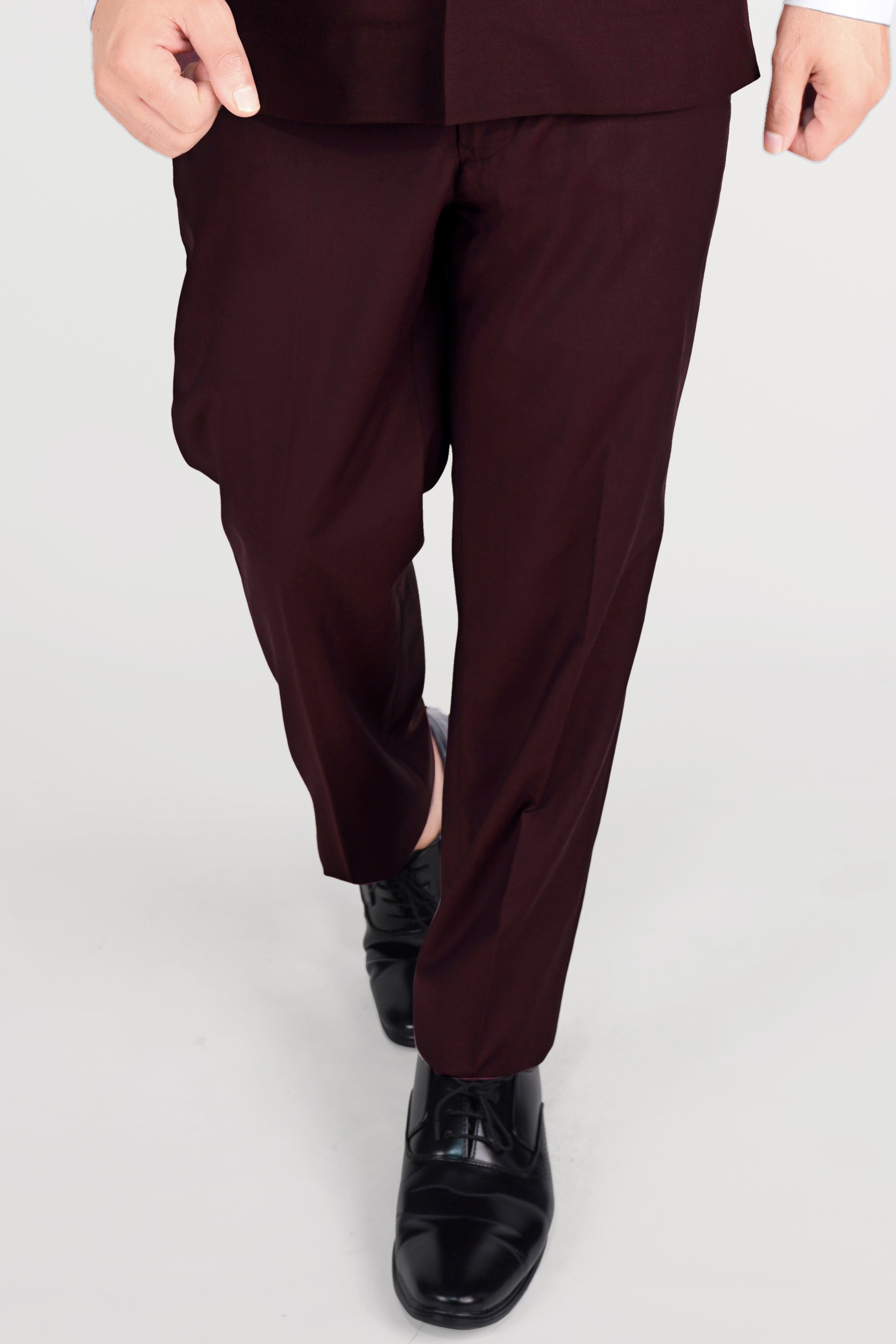 Umber Maroon Wool Rich Pant T2823-28, T2823-30, T2823-32, T2823-34, T2823-36, T2823-38, T2823-40, T2823-42, T2823-44