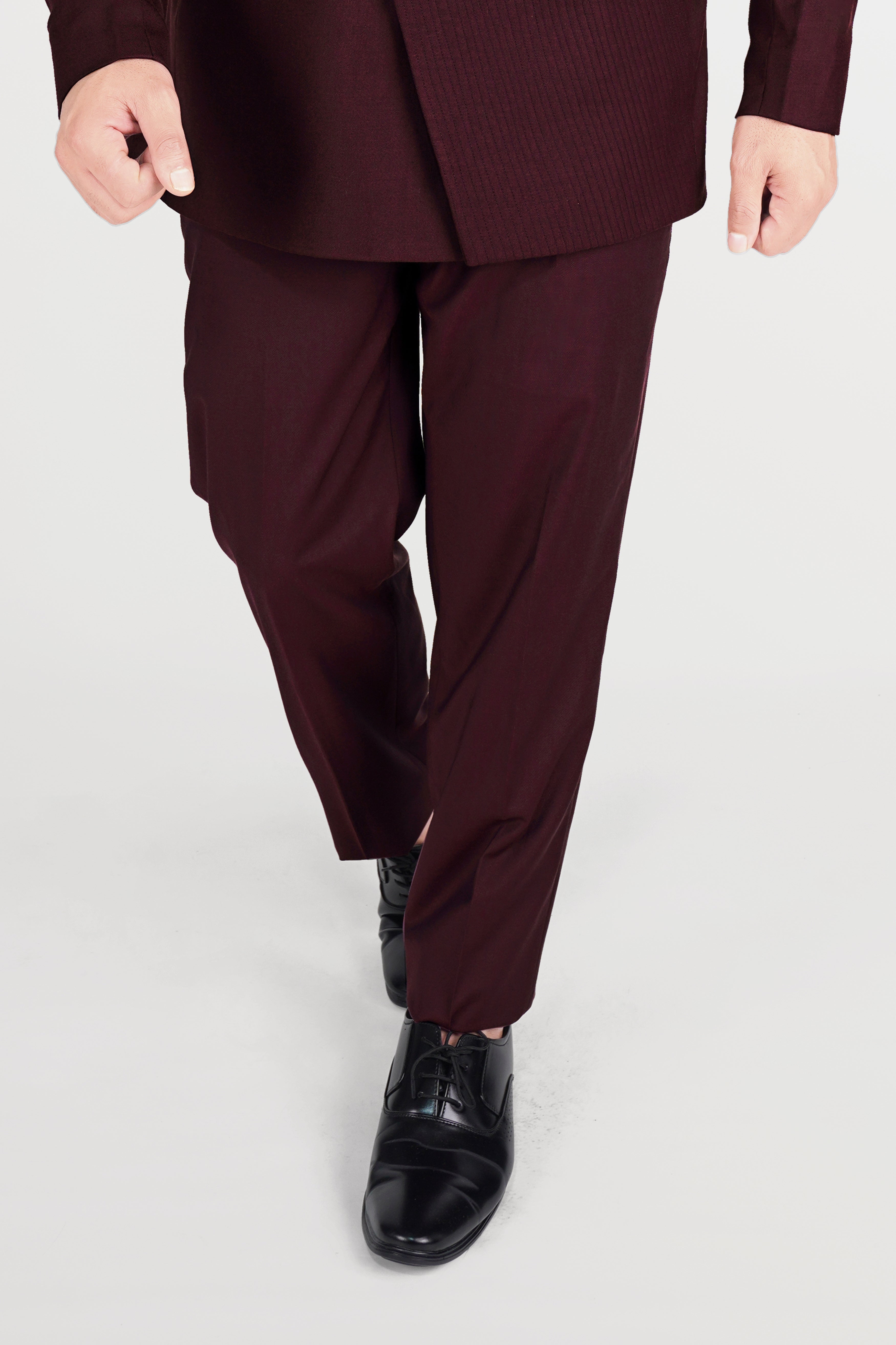 Umber Maroon Wool Rich Pant T2823-28, T2823-30, T2823-32, T2823-34, T2823-36, T2823-38, T2823-40, T2823-42, T2823-44