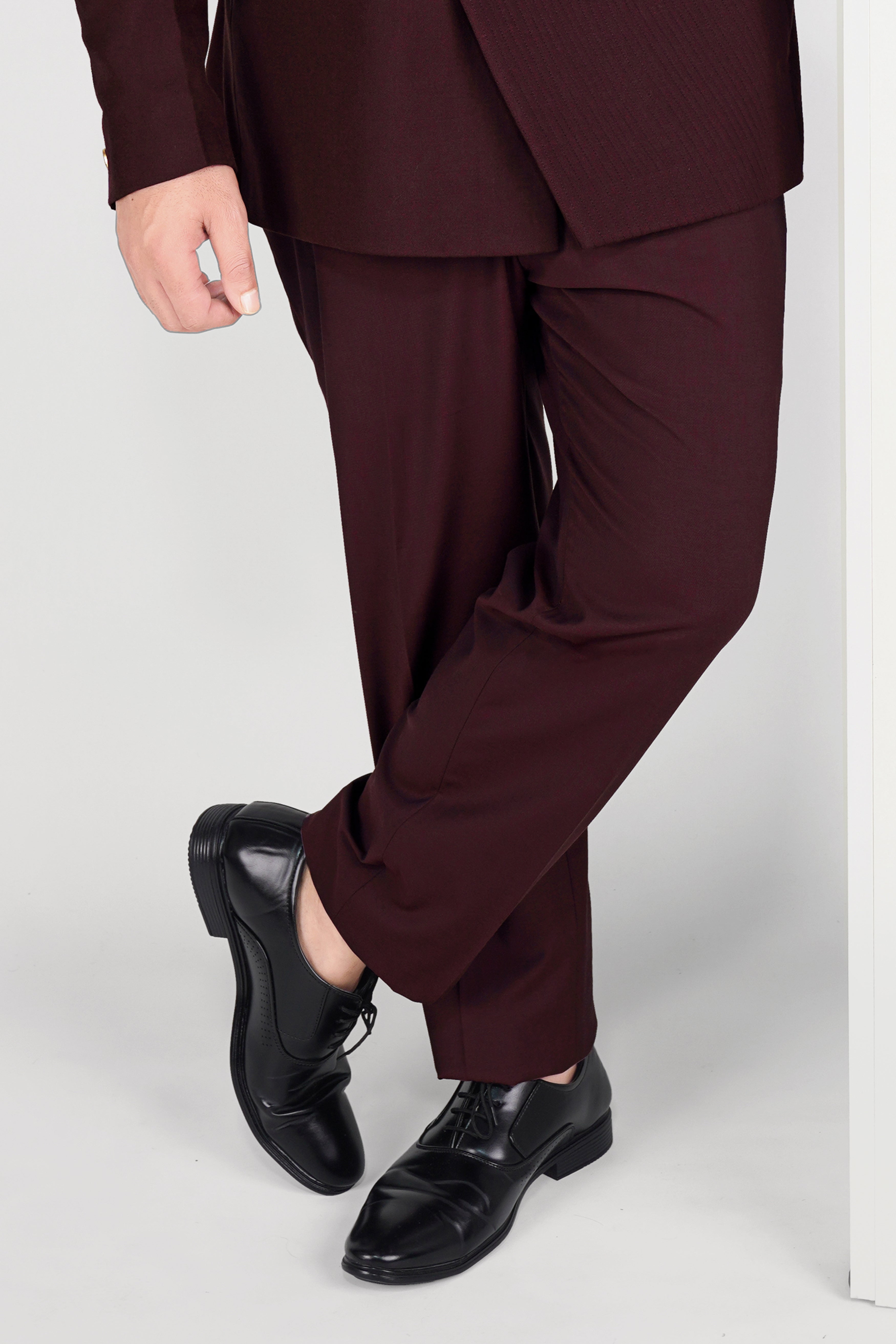 Umber Maroon Wool Rich Pant T2823-28, T2823-30, T2823-32, T2823-34, T2823-36, T2823-38, T2823-40, T2823-42, T2823-44