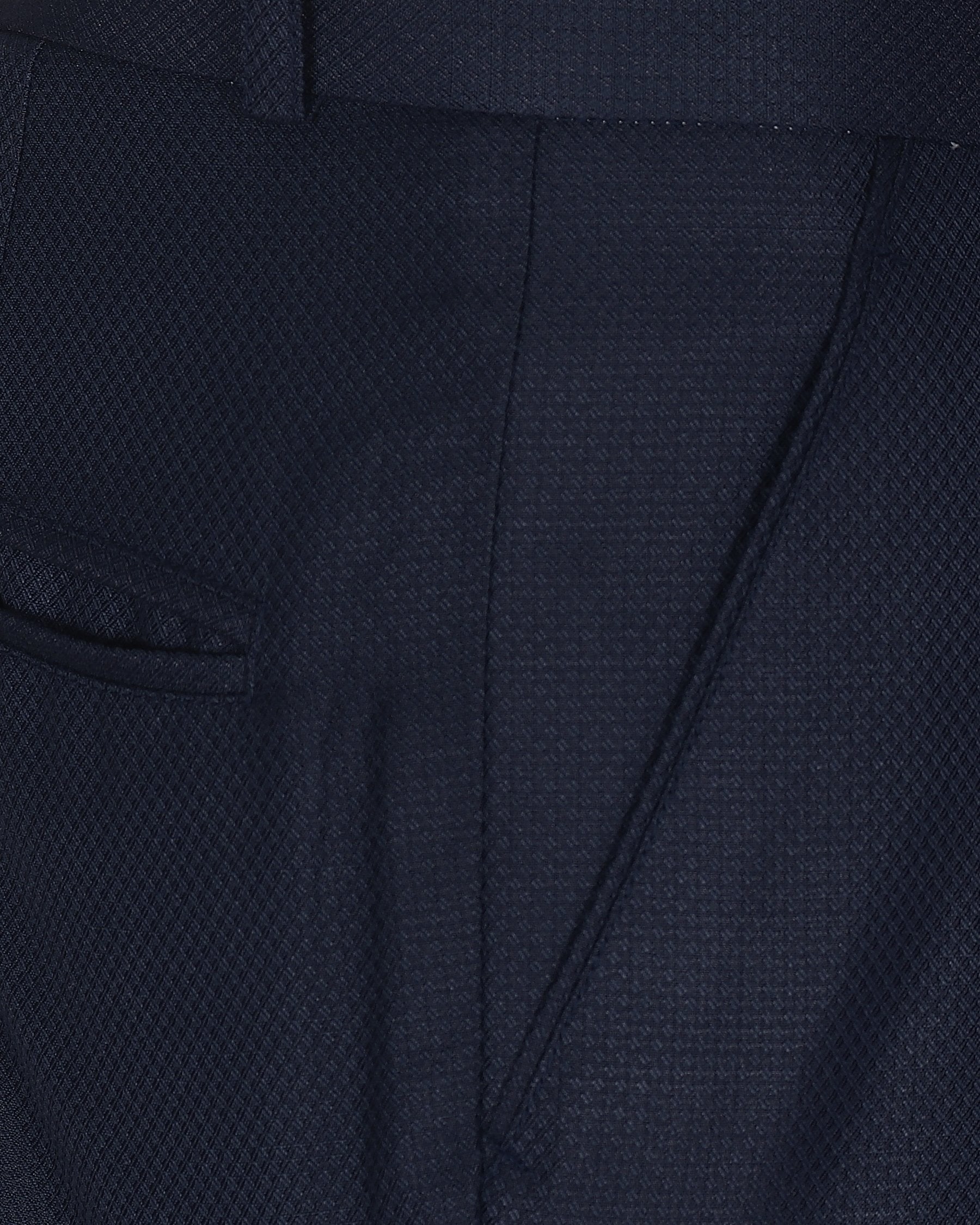 Berry Blue Diamond Textured Trouser