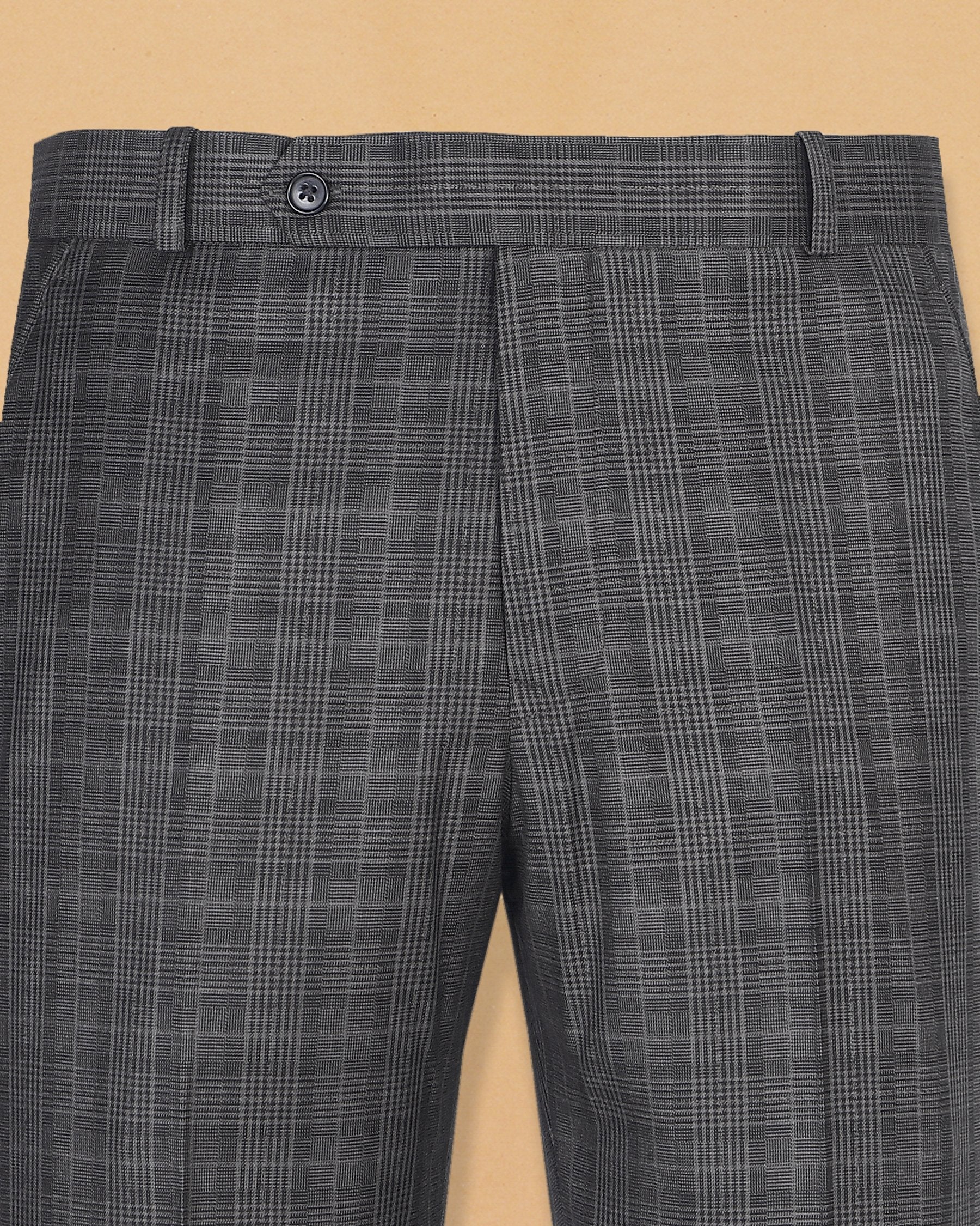 Fossil Grey Plaid Formal Pant T391-28, T391-30, T391-34, T391-44, T391-42, T391-36, T391-32, T391-38, T391-40