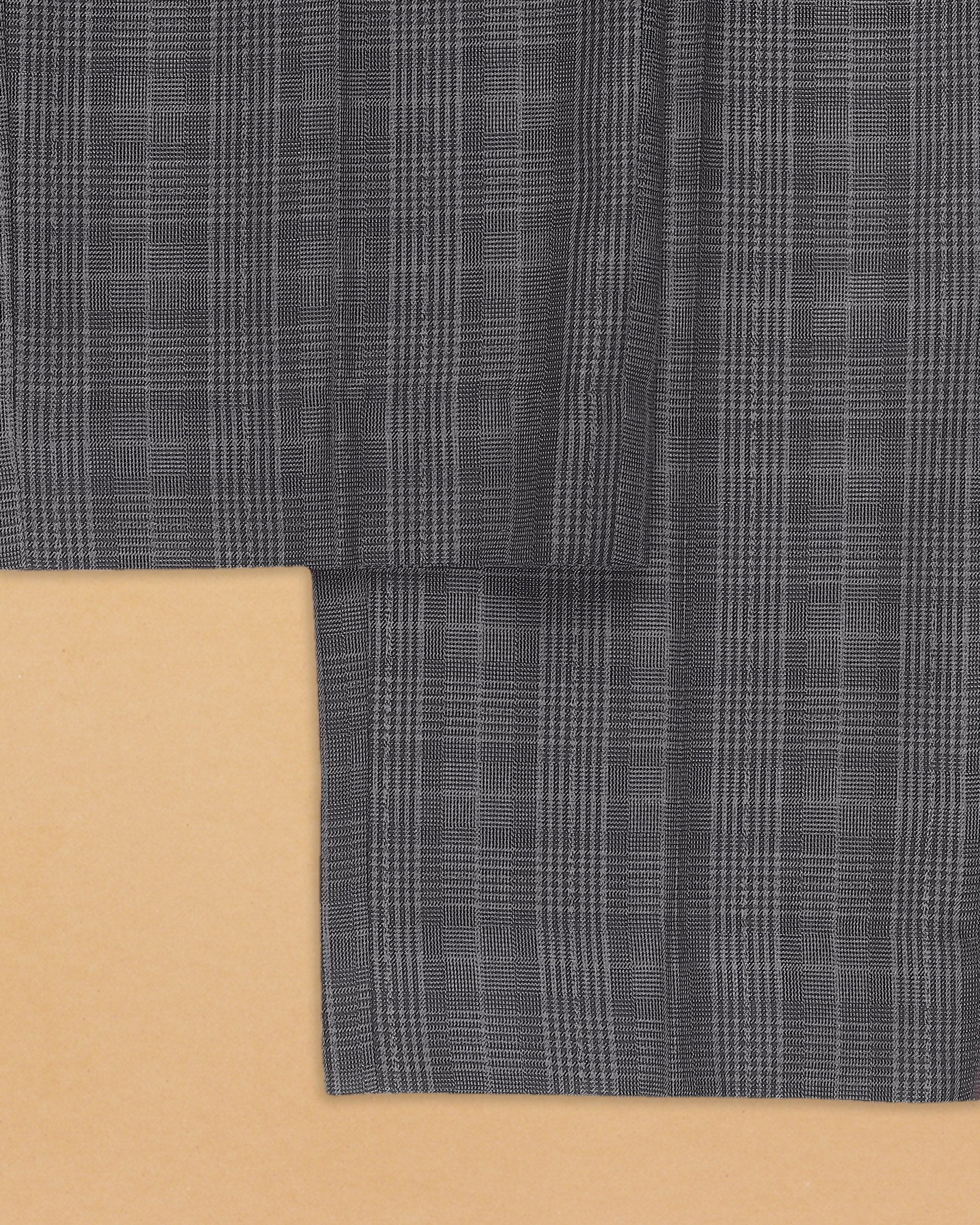 Fossil Grey Plaid Formal Pant