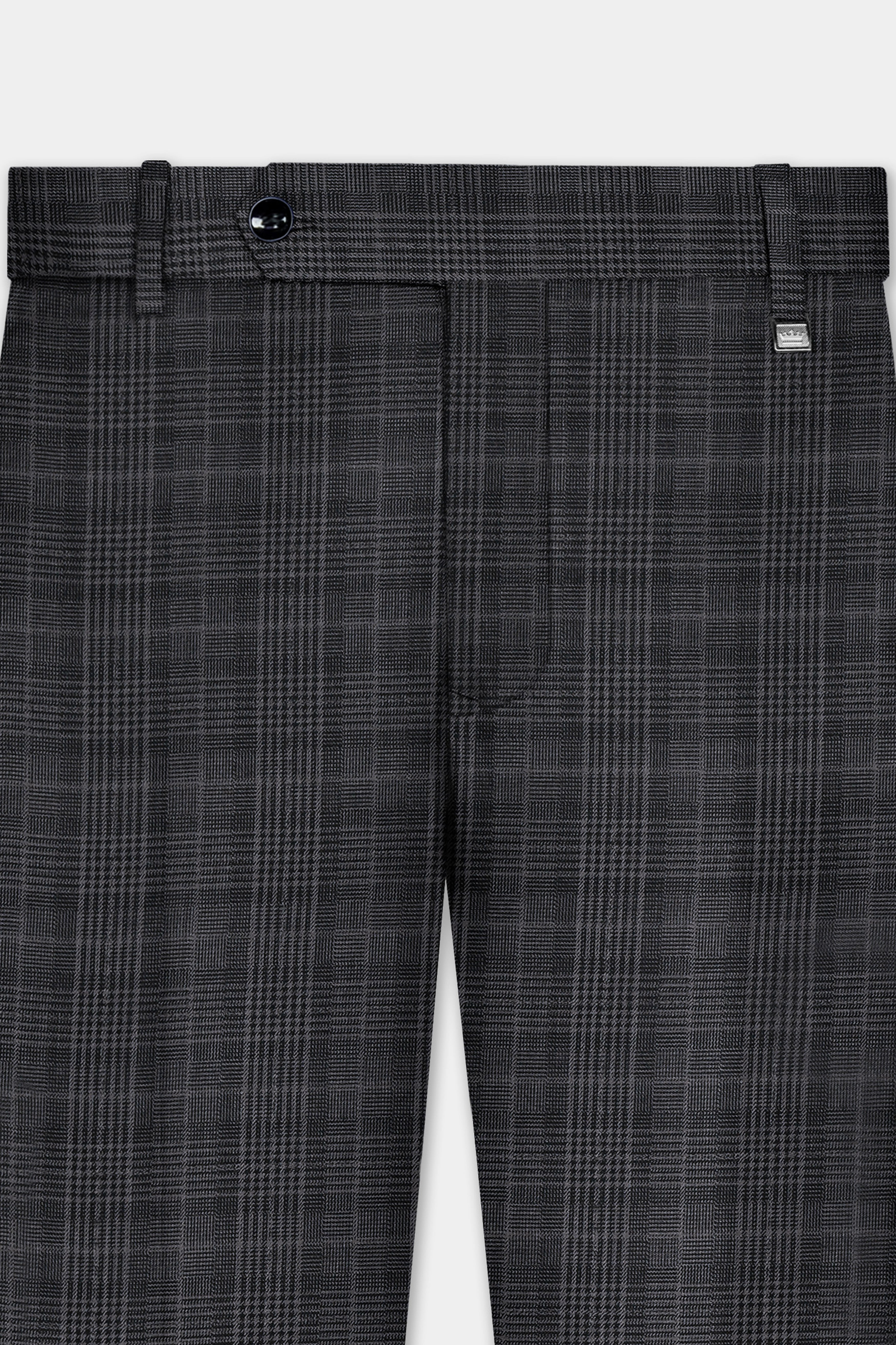 Porpoise Grey Plaid Formal Pant