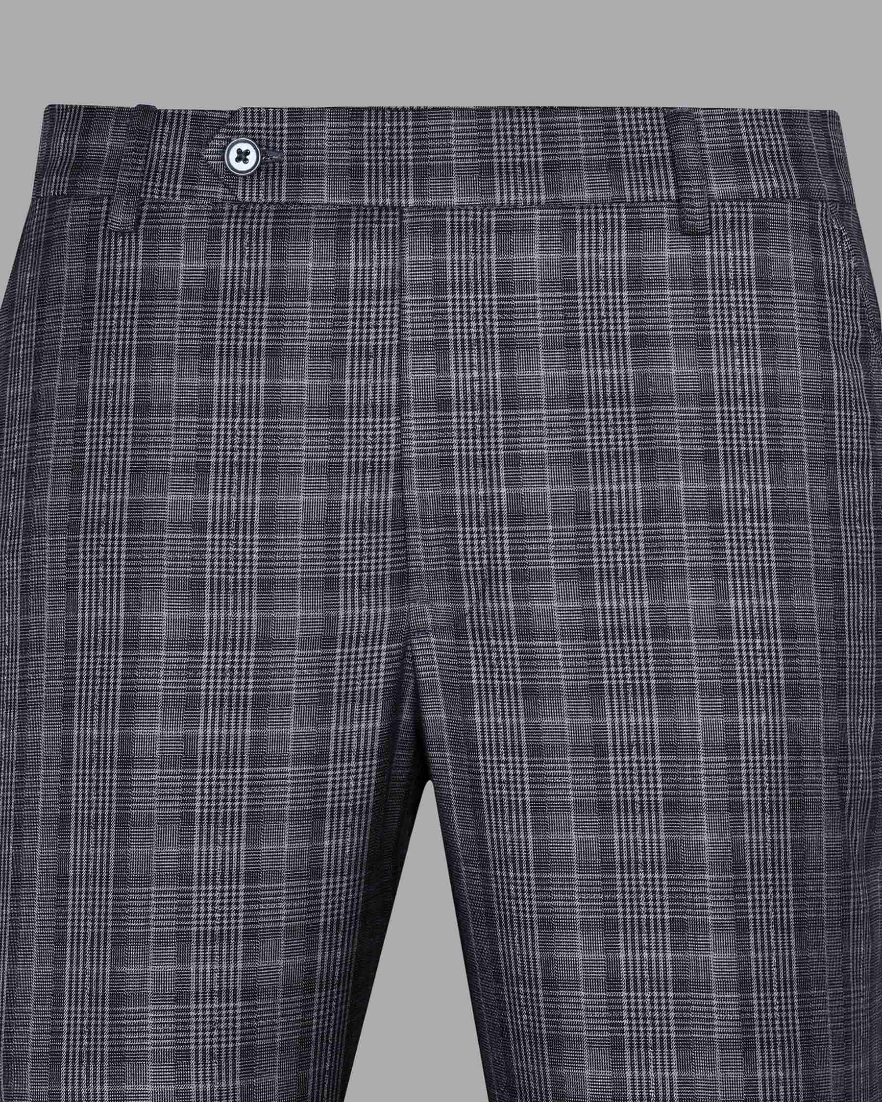 Light Grey Plaid Formal Pant T397-30, T397-42, T397-40, T397-32, T397-36, T397-38, T397-28, T397-34, T397-44