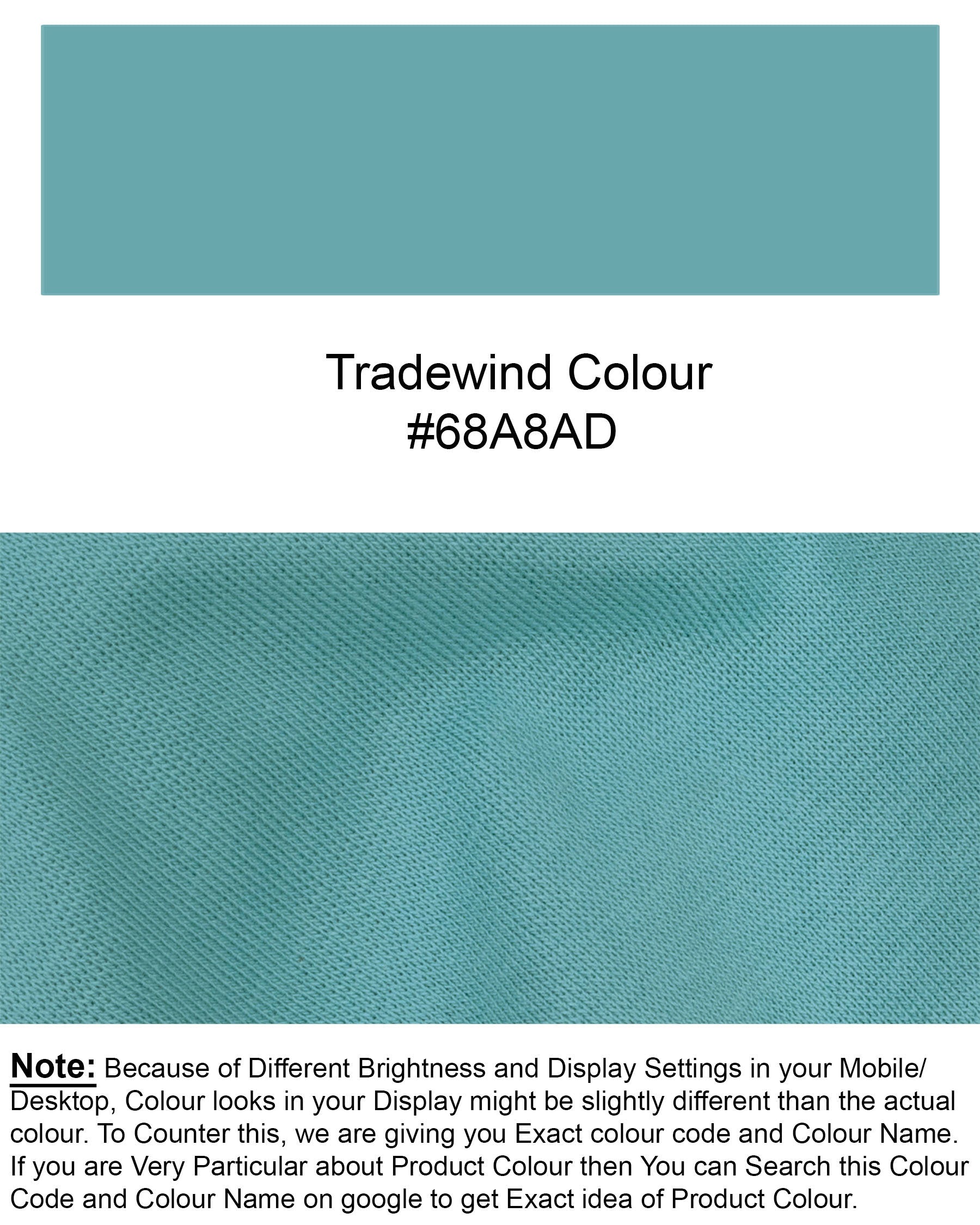 Tradewind Blue Full Sleeve Premium Cotton Jersey Sweatshirt TS481-S, TS481-M, TS481-L, TS481-XL, TS481-XXL 