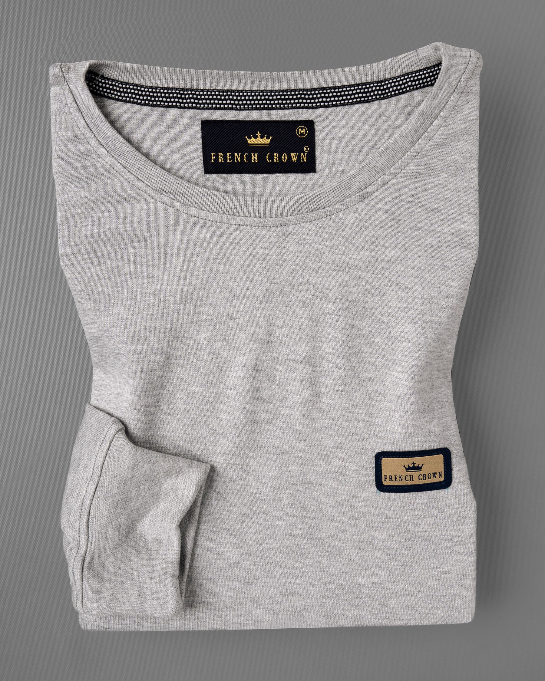 Nobel Grey Full Sleeve Super Soft Premium Cotton Sweatshirt TS482-S, TS482-M, TS482-L, TS482-XL, TS482-XXL