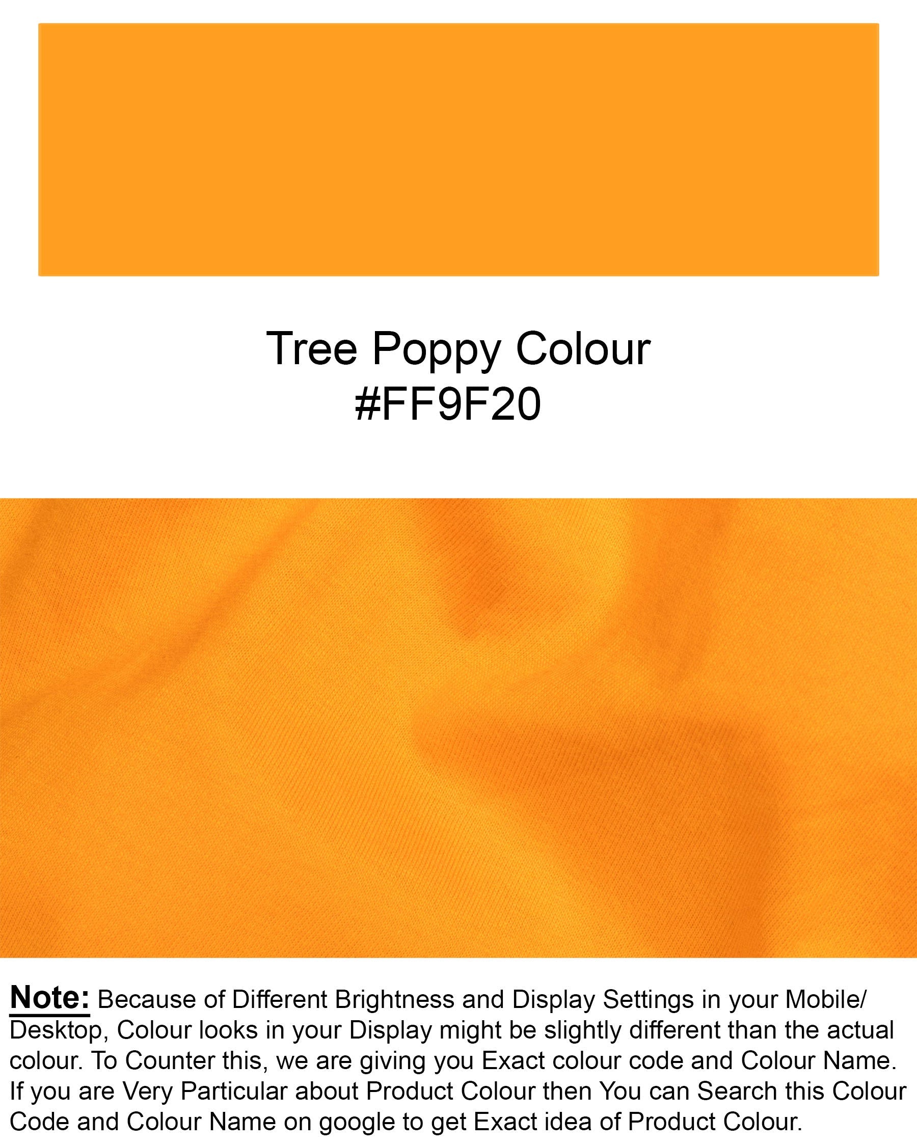 Tree Poppy Orange Full Sleeve Premium Cotton Jersey Sweatshirt TS493-S, TS493-M, TS493-L, TS493-XL, TS493-XXL