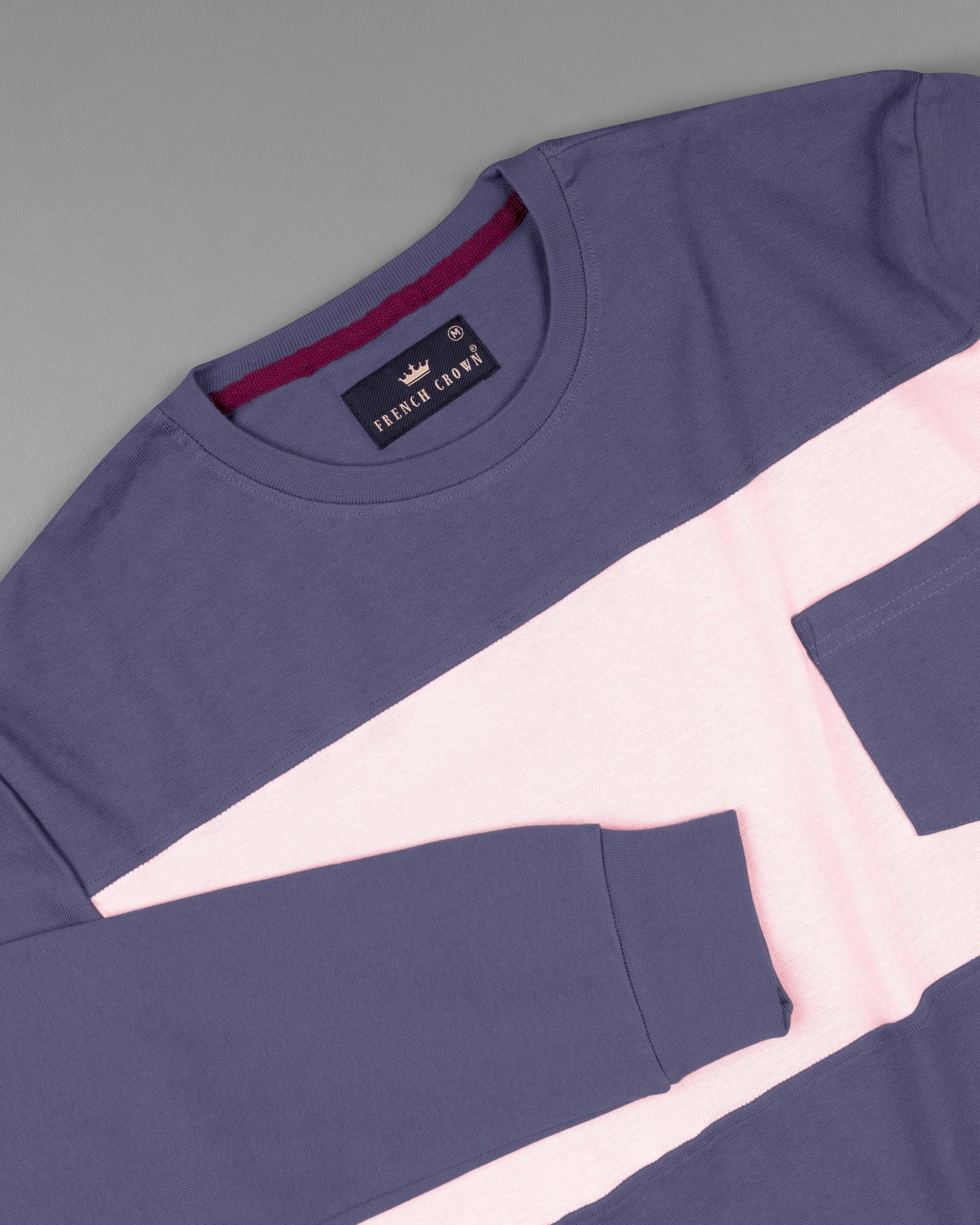 Pale Pink and Mulled Wine Super Soft Premium Jersey Sweatshirt TS519-S, TS519-M, TS519-L, TS519-XL, TS519-XXL