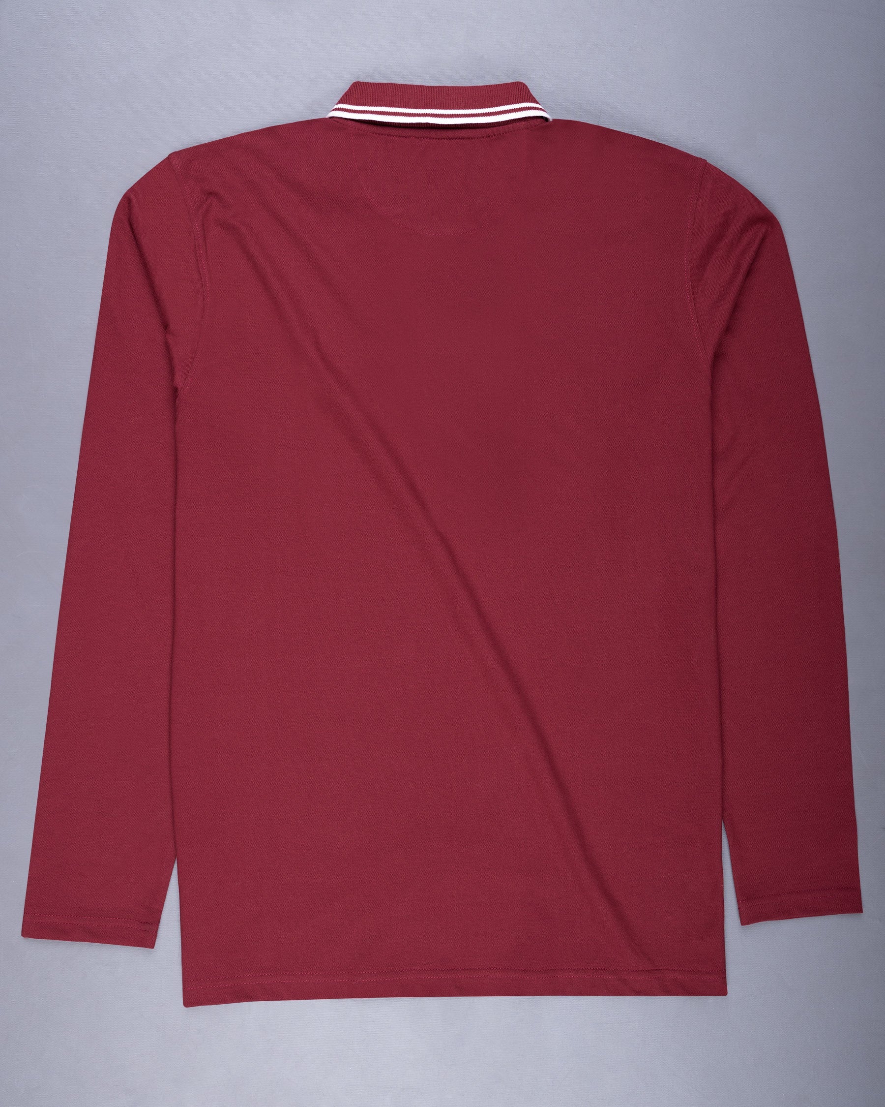 Merlot Red Super Soft Full Sleeve Pique Polo TS563-S, TS563-M, TS563-L, TS563-XL, TS563-XXL, TS563-3XL, TS563-4XL