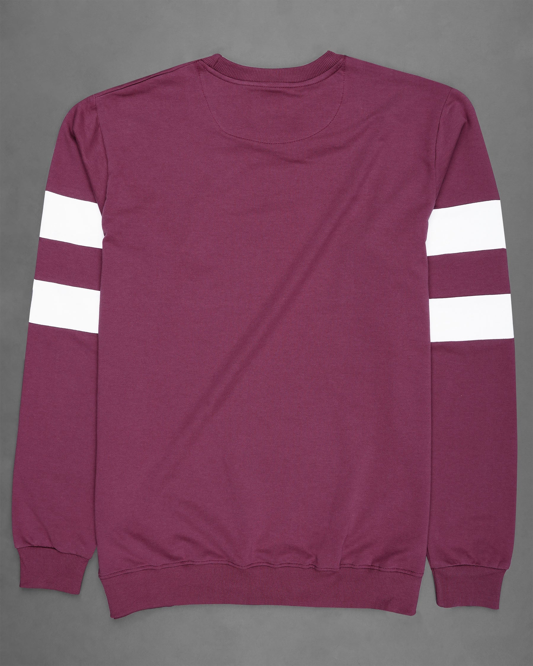 Camelot Wine with Bright White Patch Worked Sweatshirt TS585-S, TS585-M, TS585-L, TS585-XL, TS585-XXL, TS585-3XL, TS585-4XL