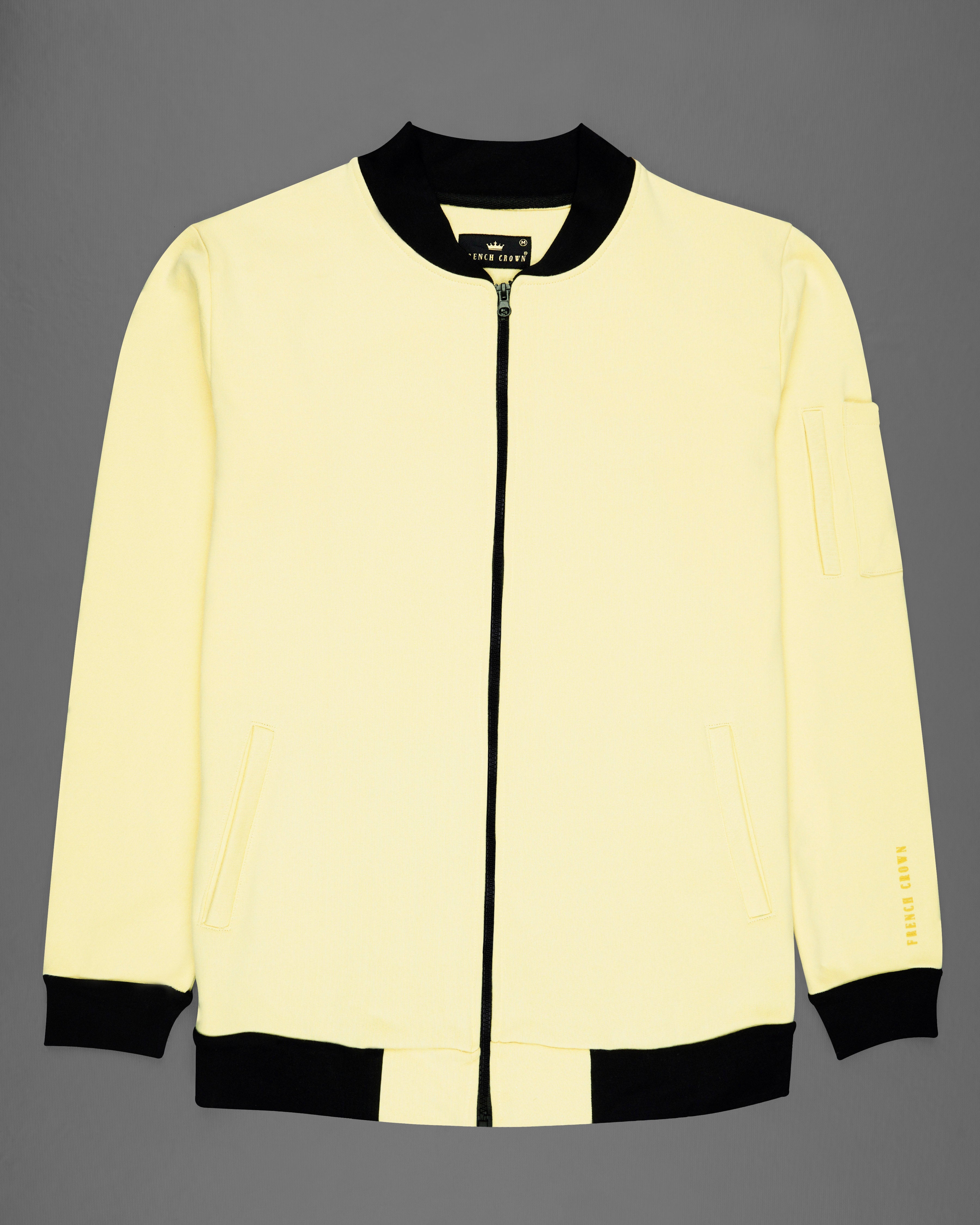 Beeswax Yellow Premium Cotton Bomber Jacket with Shorts Combo TS629-SR172-38, TS629-SR172-39, TS629-SR172-40, TS629-SR172-42, TS629-SR172-44, TS629-SR172-46