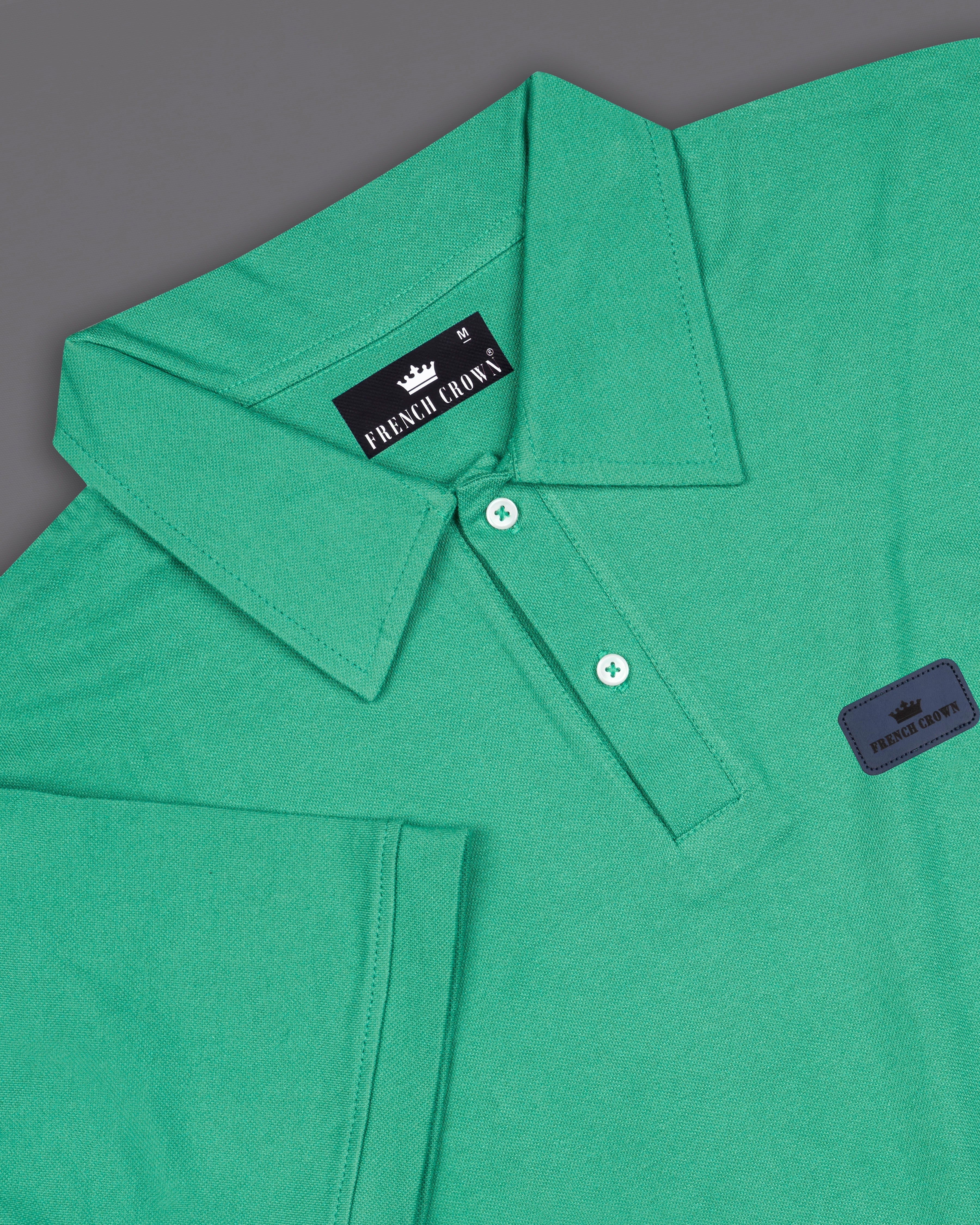 Seaweed Green Organic Cotton Pique Polo TS774-S, TS774-M, TS774-L, TS774-XL, TS774-XXL