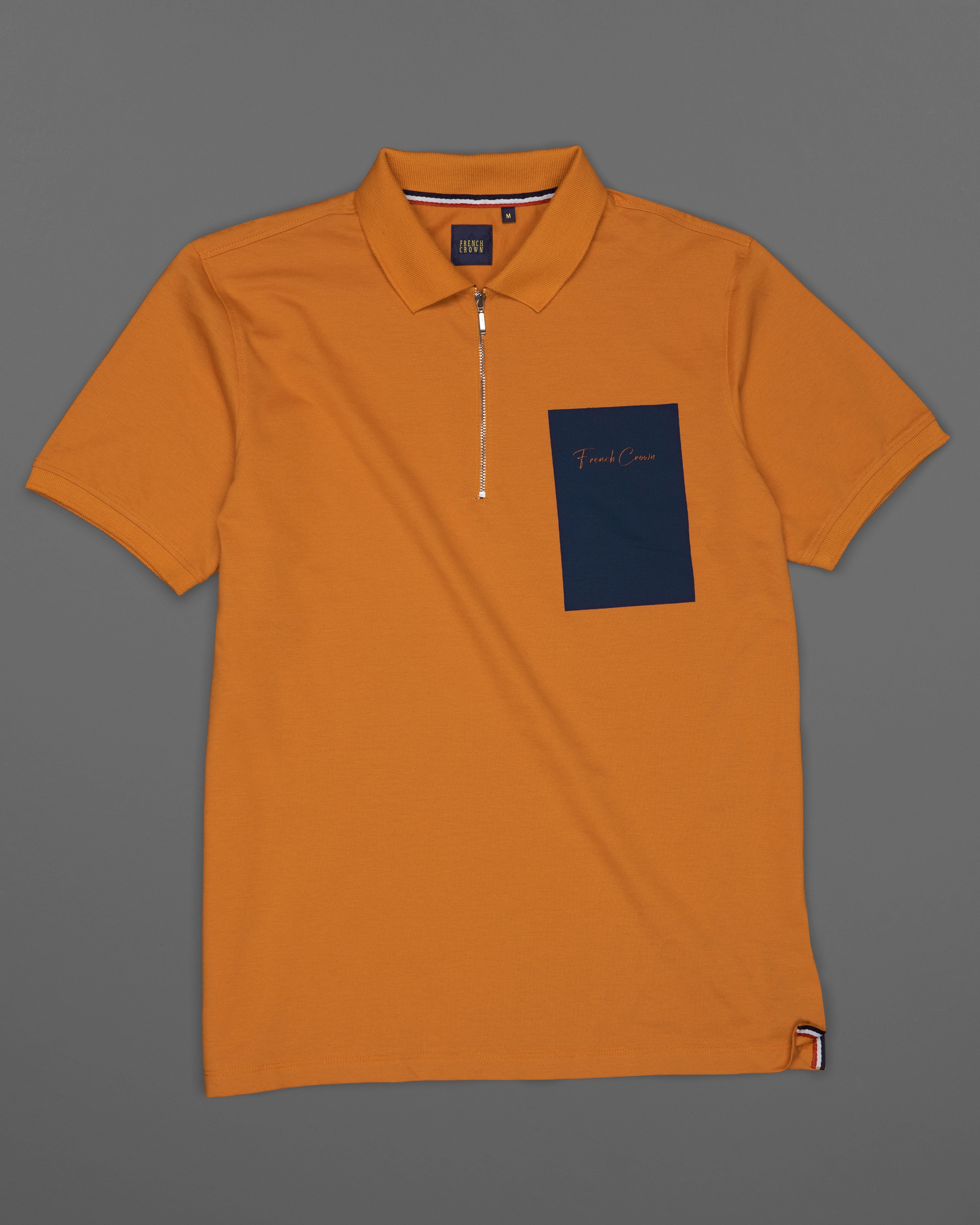 Orche Orange Organic Cotton Mercerised Pique Polo