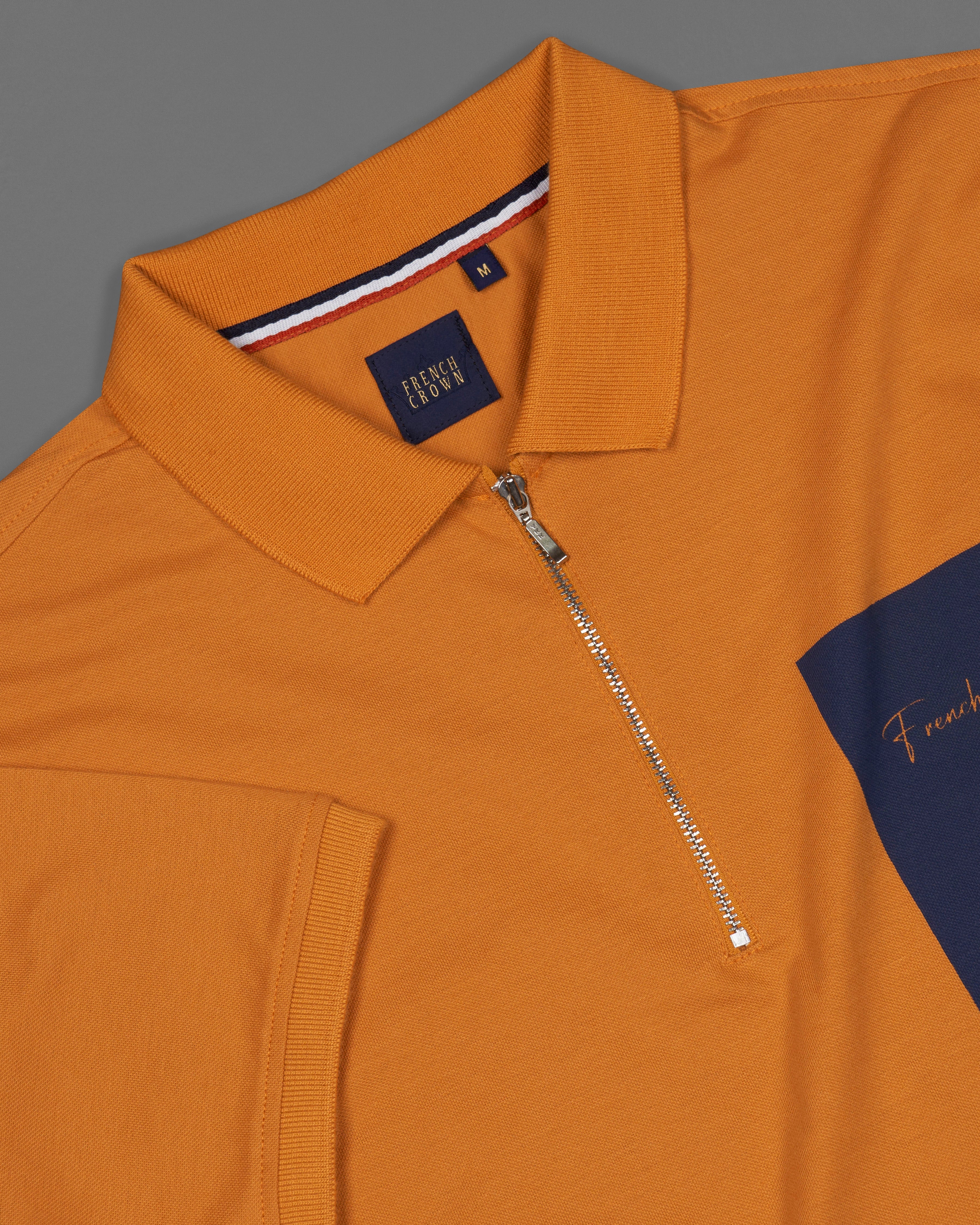 Orche Orange Organic Cotton Mercerised Pique Polo