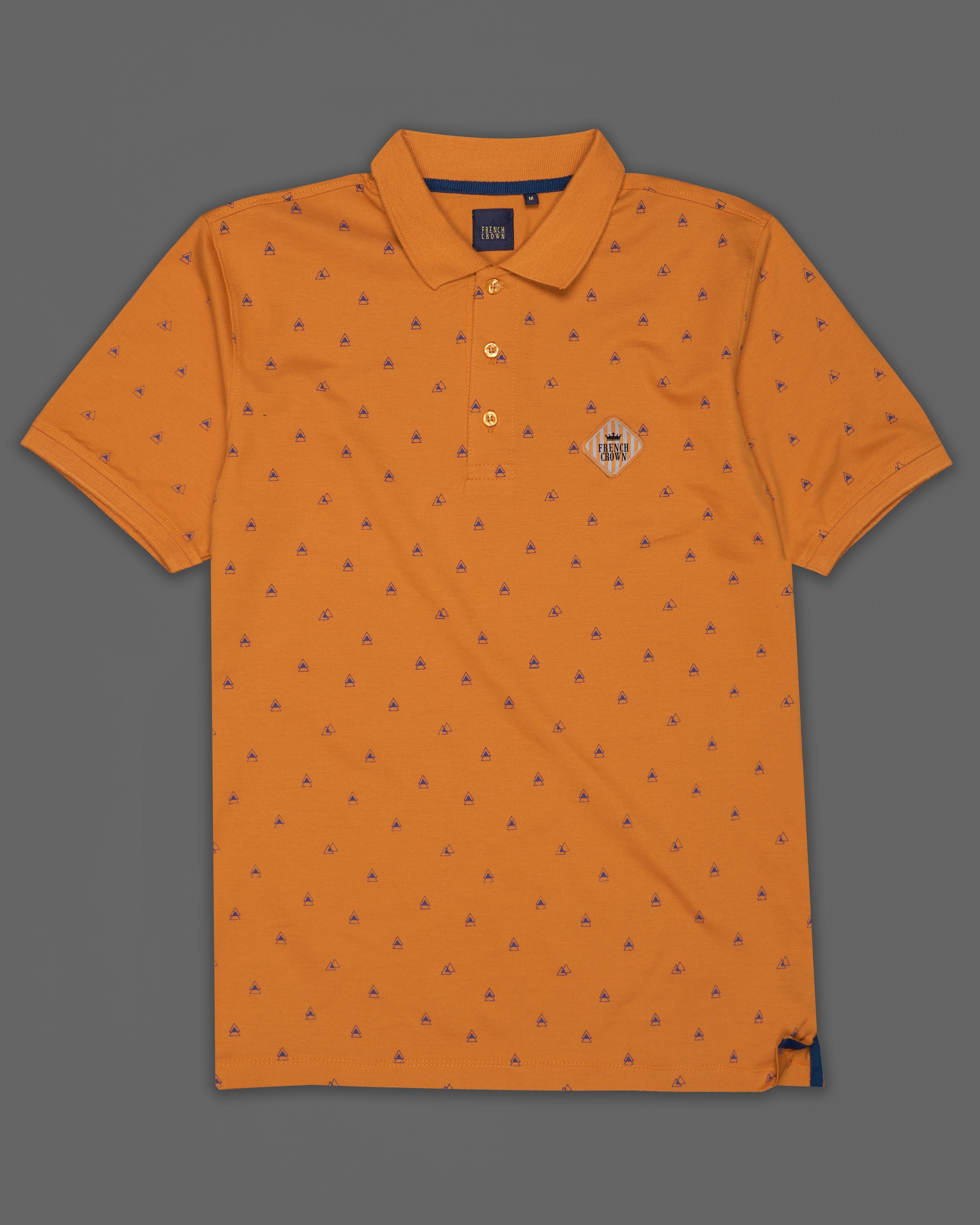 Bourbon Organic and Gun Powder Blue Organic Cotton Mercerised Pique Polo