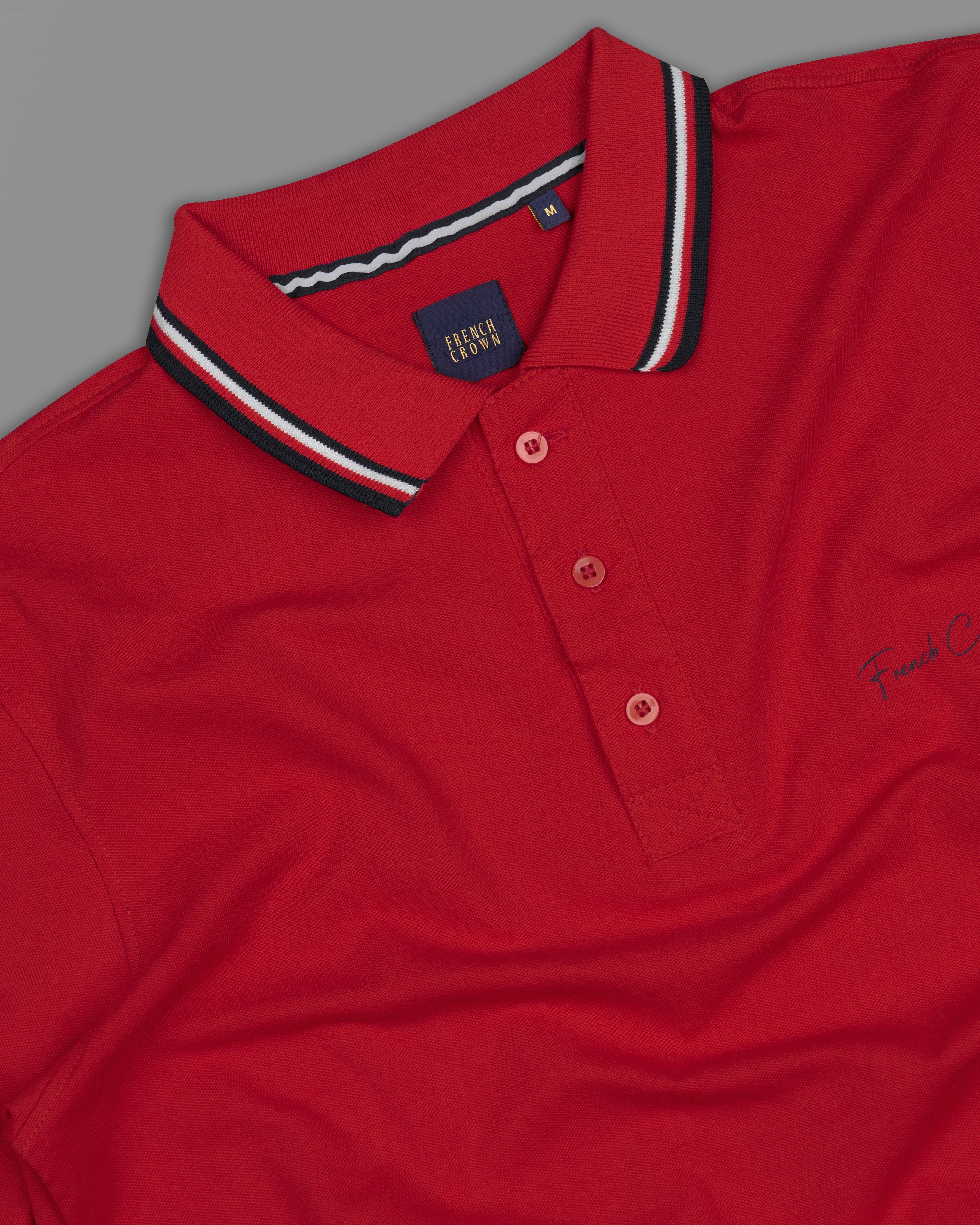 Tabasco Red Organic Cotton Pique Polo TS855-S, TS855-M, TS855-L, TS855-XL, TS855-XXL