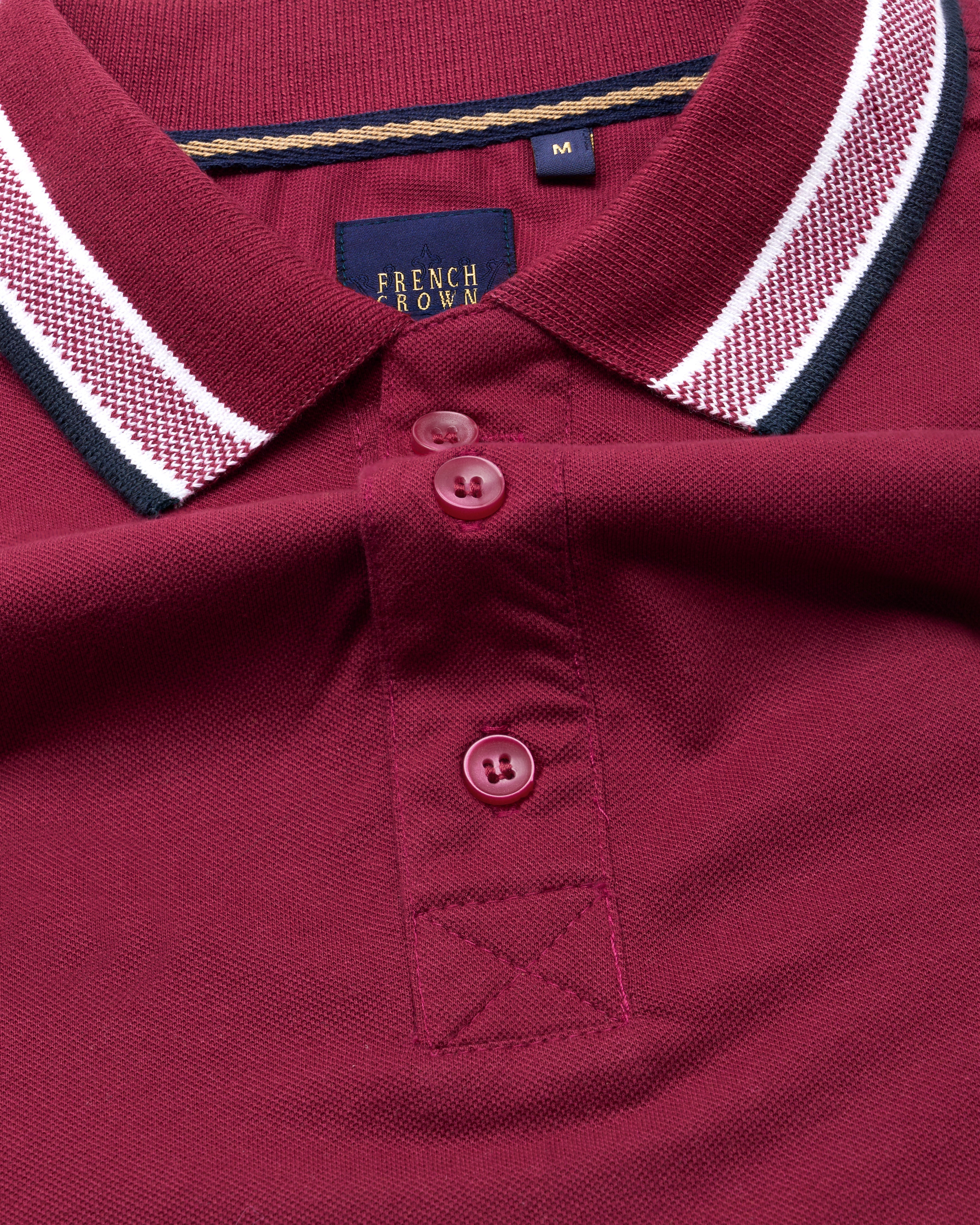 Cordovan Maroon Organic Cotton Pique Polo TS860-S, TS860-M, TS860-L, TS860-XL, TS860-XXL