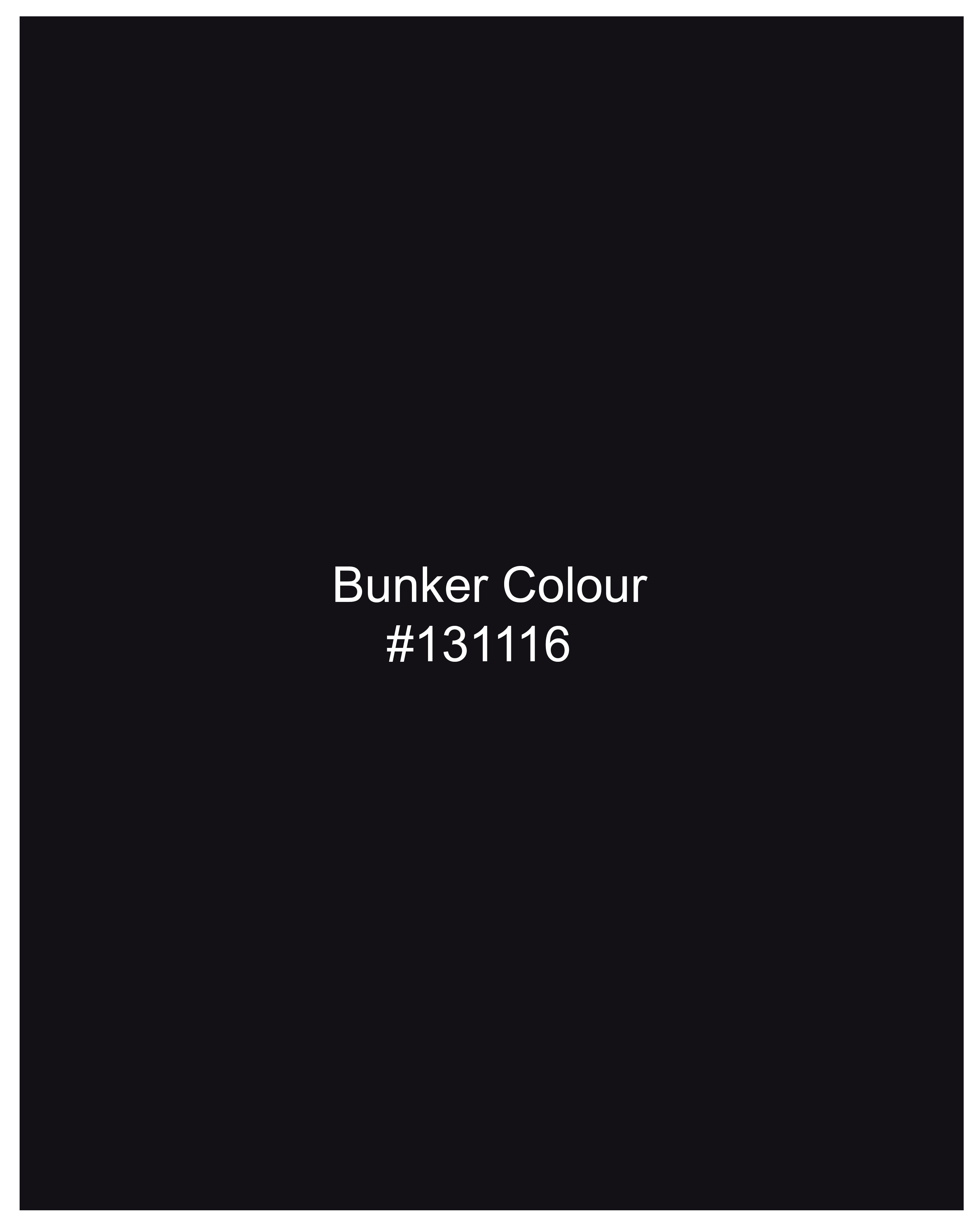 Bunker Black Jacquard Textured Flat-Knit Premium Cotton Polo TS871-S, TS871-M, TS871-L, TS871-XL, TS871-XXL