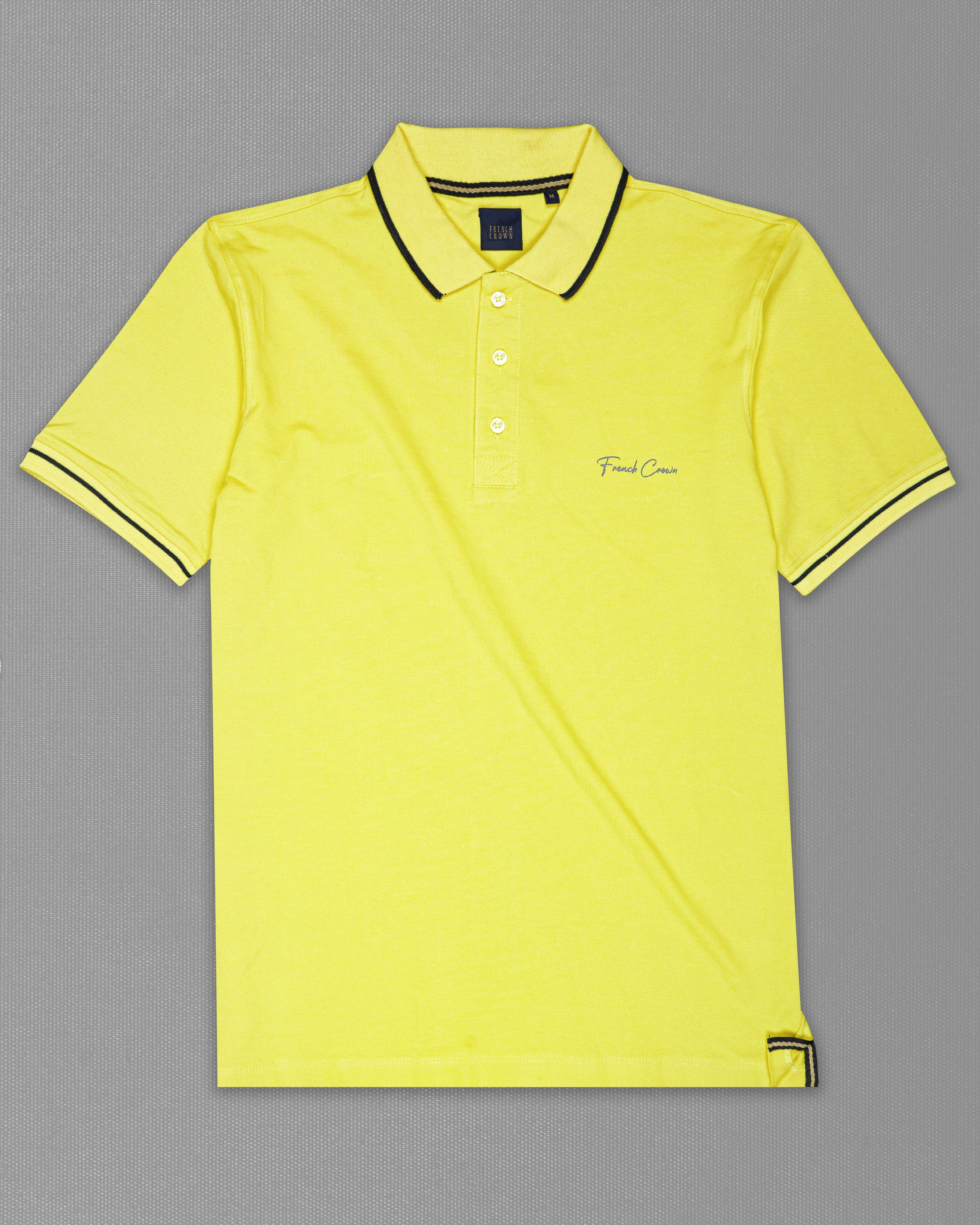 Lemon Yellow Mercerised Pique Polo TS876-S, TS876-M, TS876-L, TS876-XL, TS876-XXL