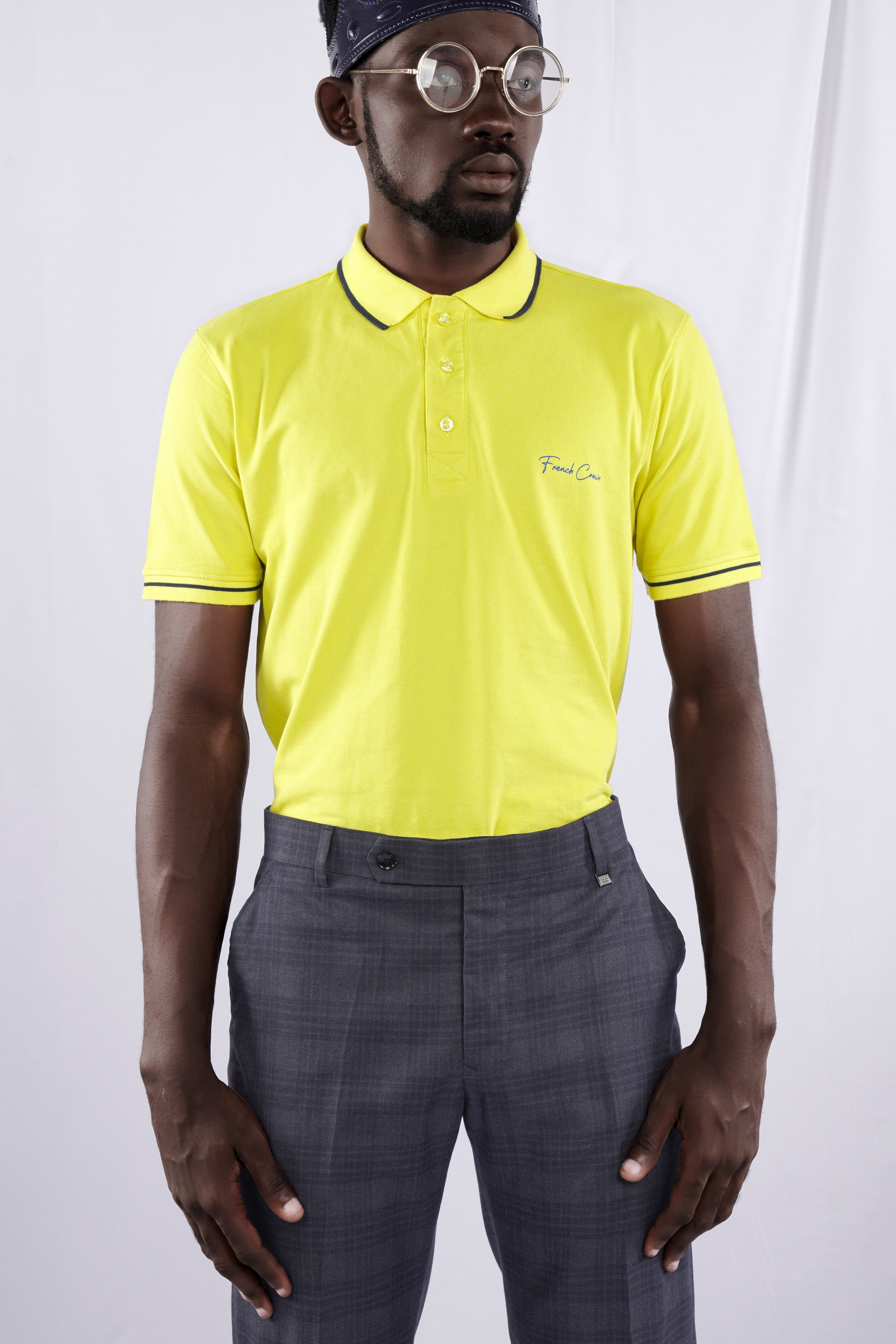 Lemon Yellow Mercerised Pique Polo