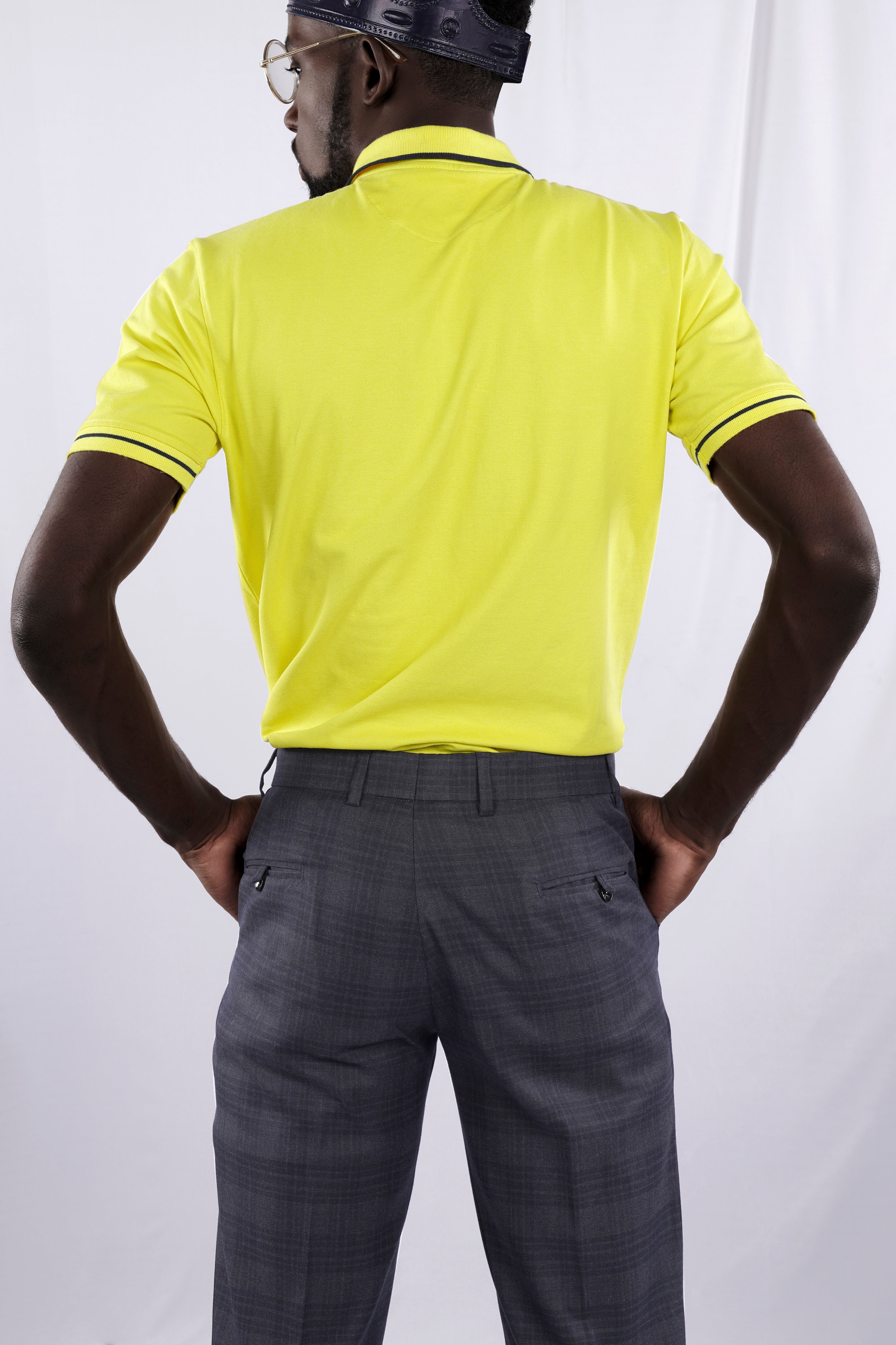 Lemon Yellow Mercerised Pique Polo