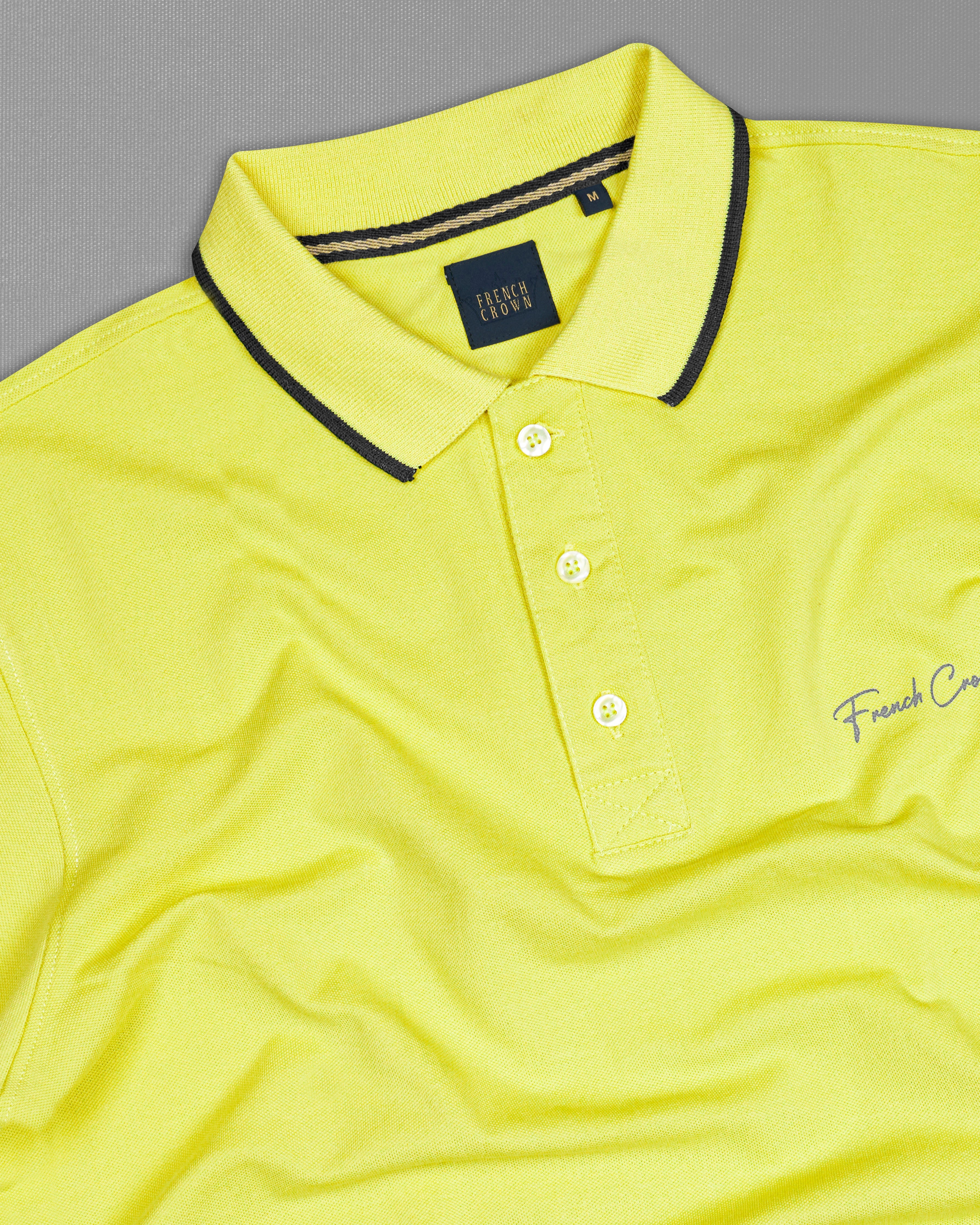 Lemon Yellow Mercerised Pique Polo TS876-S, TS876-M, TS876-L, TS876-XL, TS876-XXL