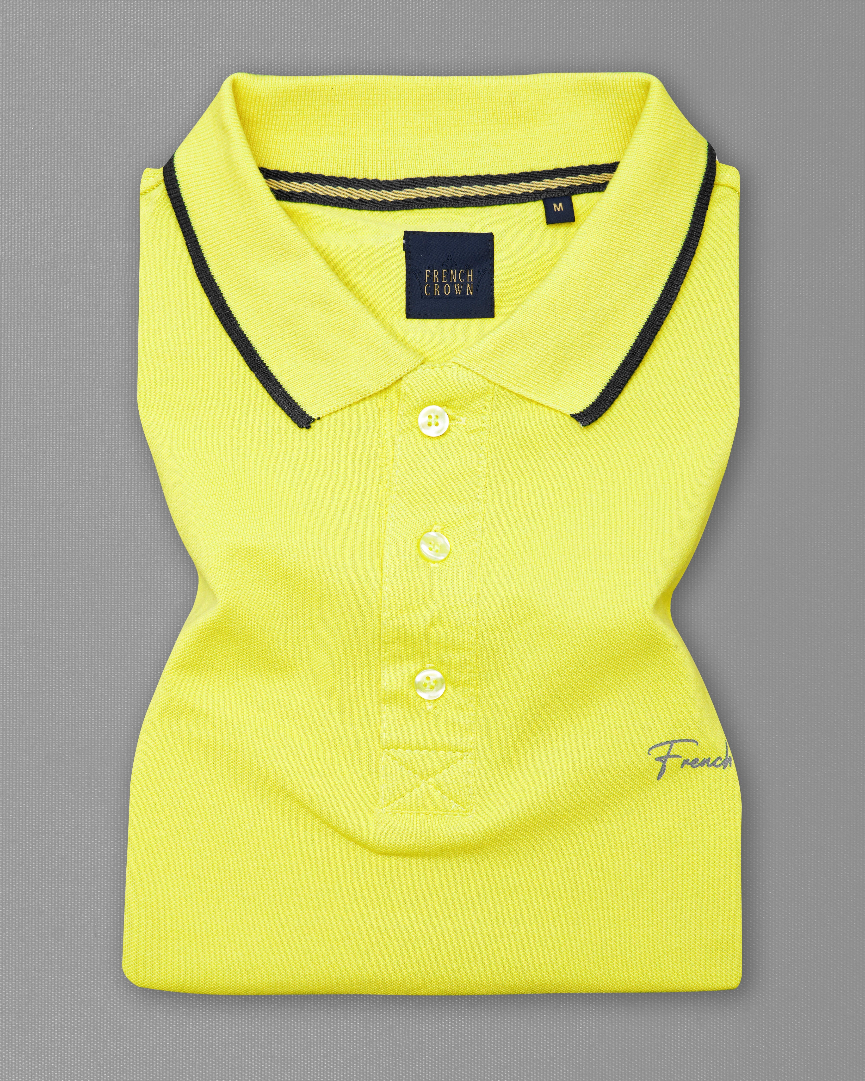 Lemon Yellow Mercerised Pique Polo TS876-S, TS876-M, TS876-L, TS876-XL, TS876-XXL