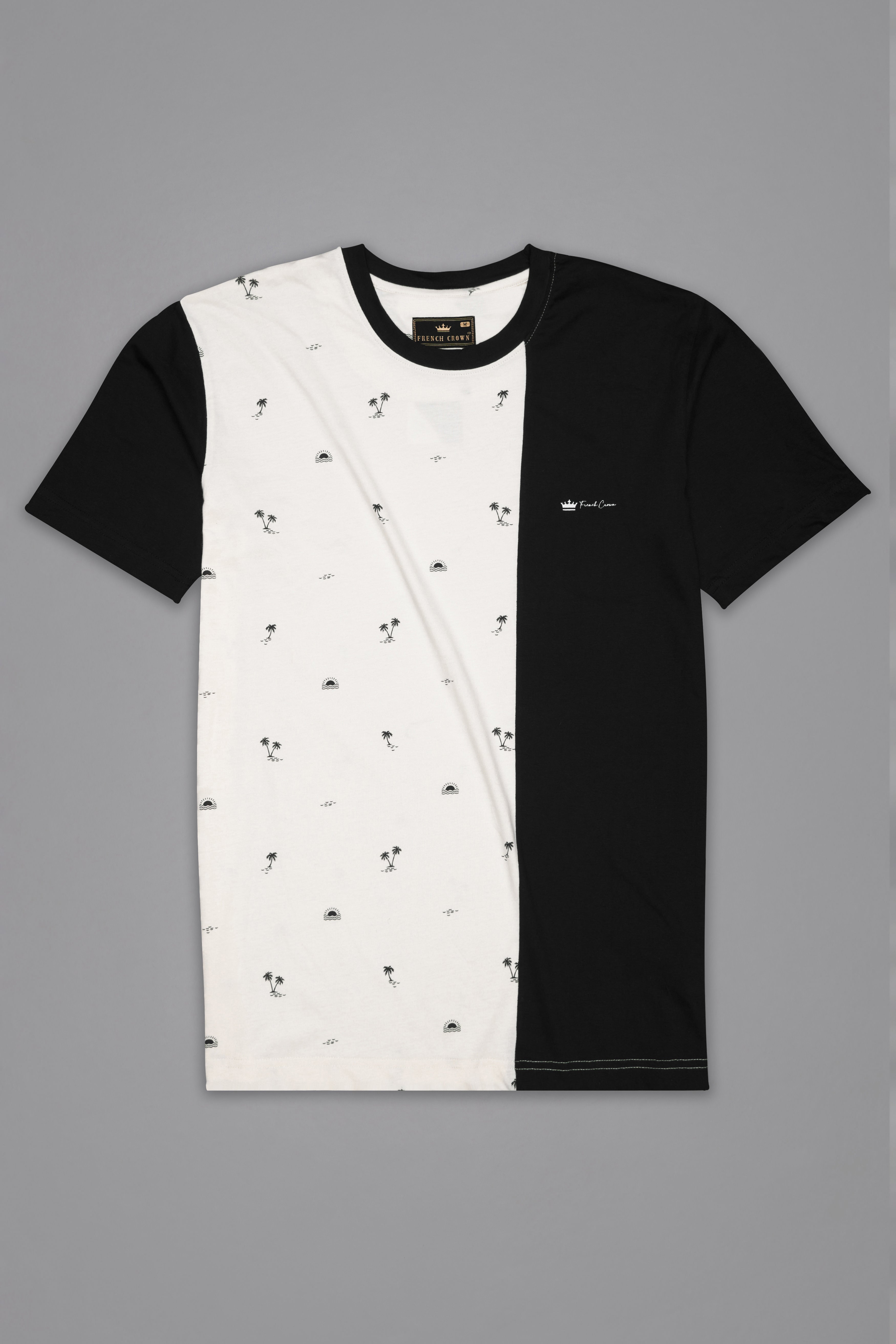 Pampas Off White and Black Premium Cotton T-Shirt TS917-S, TS917-M, TS917-L, TS917-XL, TS917-XXL