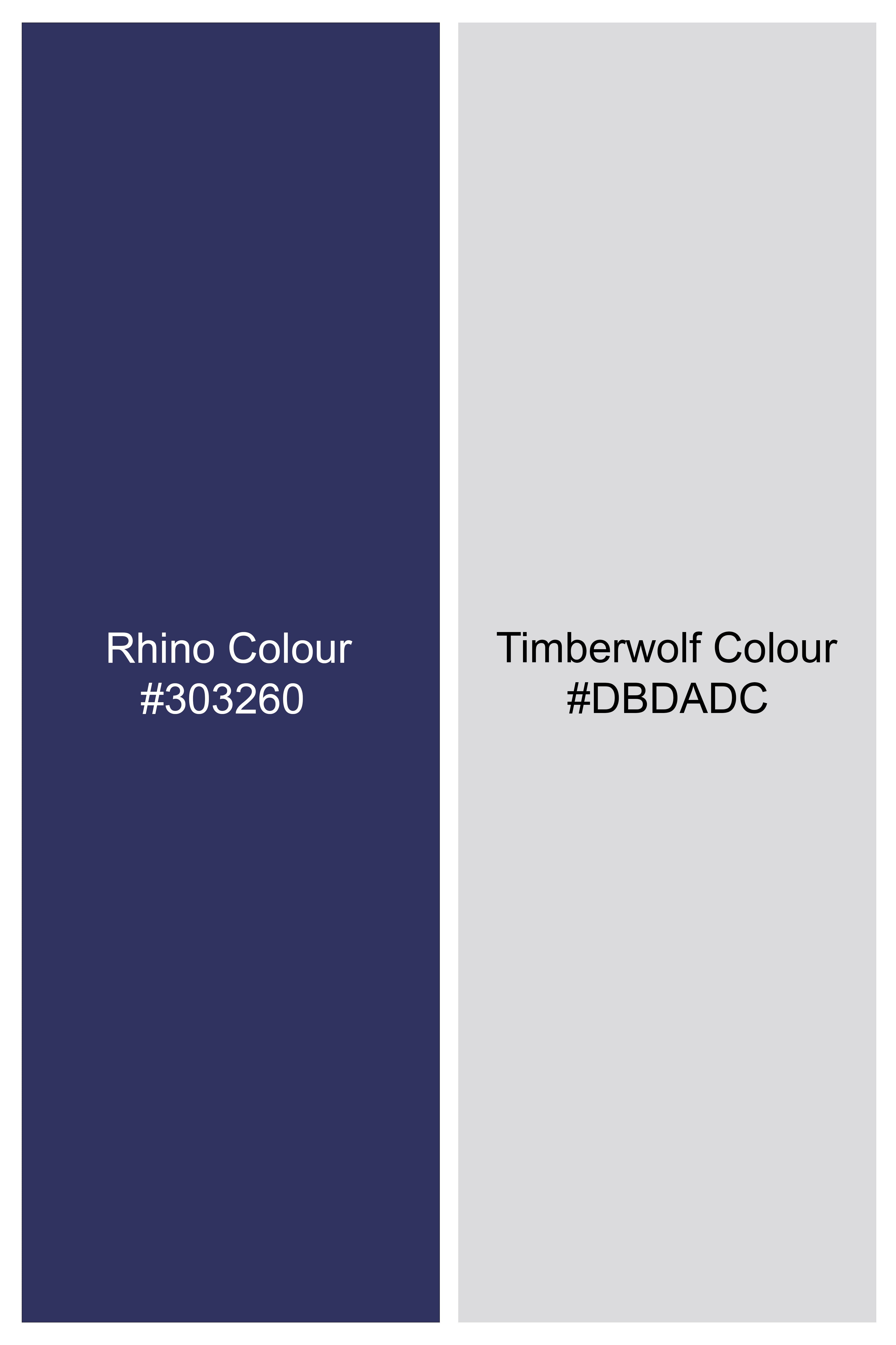 Timberwolf Gray and Rhino Blue Premium Cotton Jersey T-Shirt TS919-S, TS919-M, TS919-L, TS919-XL, TS919-XXL