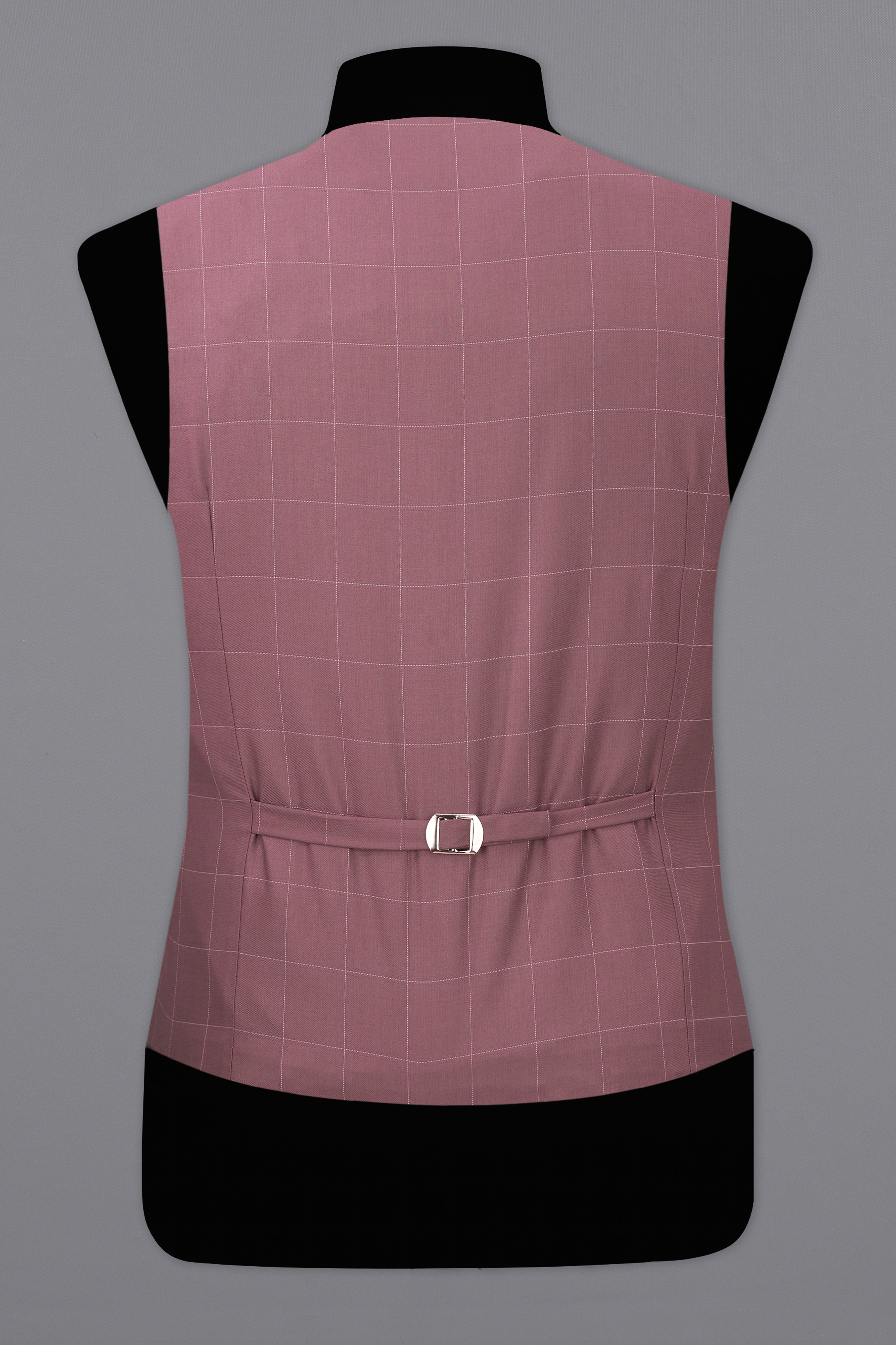 Falcon Pink Windowpane  Waistcoat