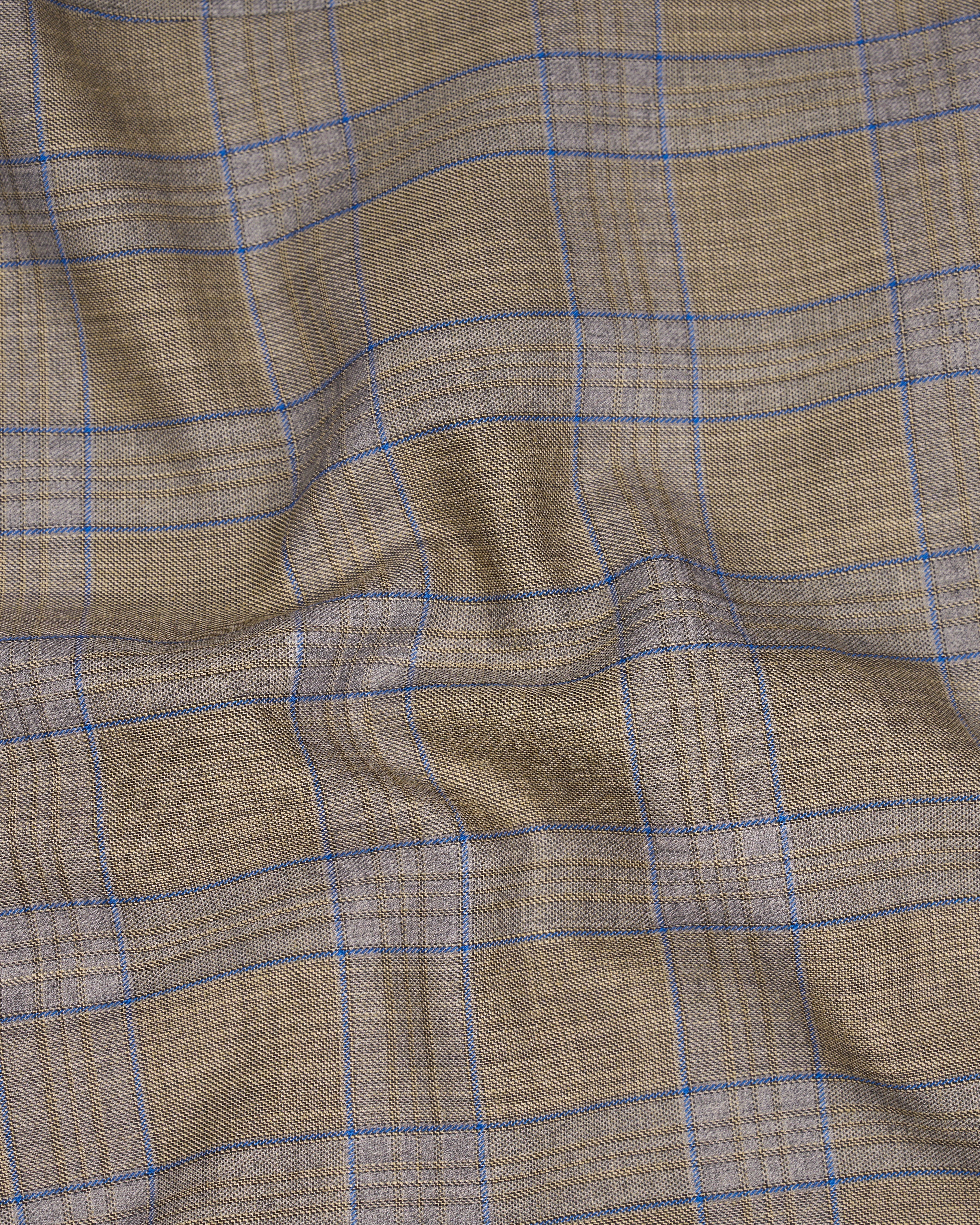 Arrowtown Brown with Azure Blue Plaid Waistcoat V2611-36, V2611-38, V2611-40, V2611-42, V2611-44, V2611-46, V2611-48, V2611-50, V2611-52, V2611-54, V2611-56, V2611-58, V2611-60