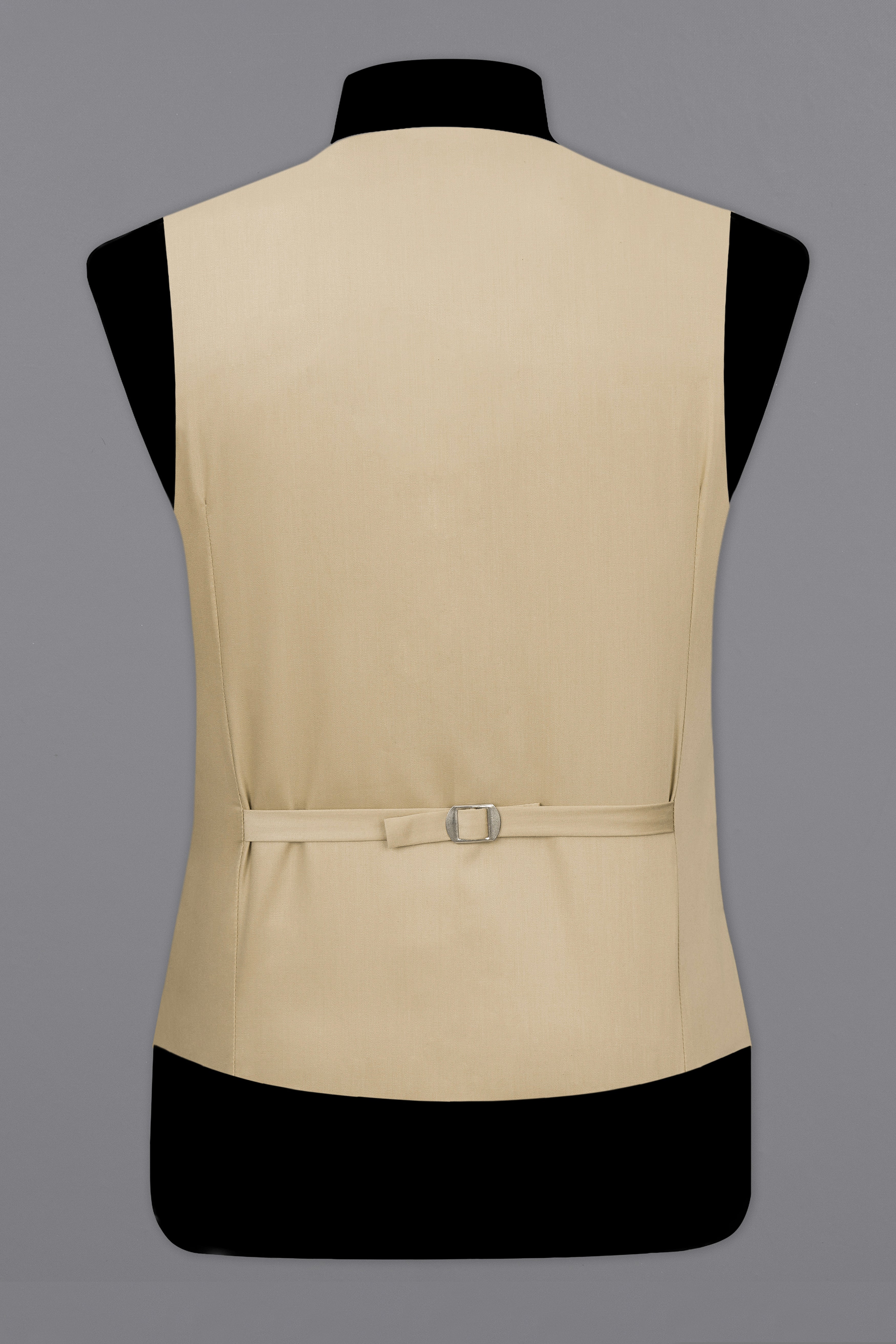 Cream Textured Waistcoat