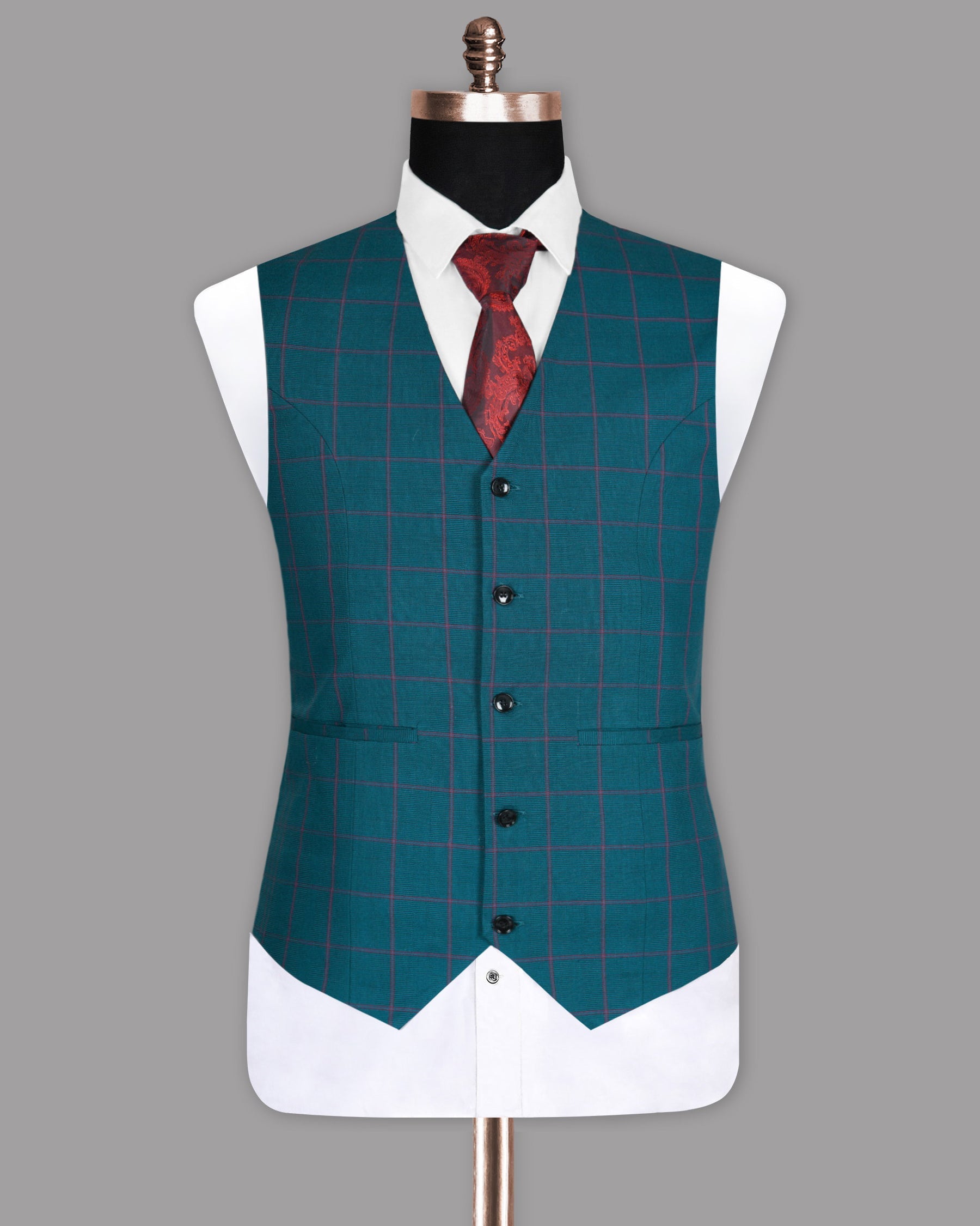 Deep Sea Windowpane Waistcoat V1015-38, V1015-56, V1015-58, V1015-60, V1015-54, V1015-36, V1015-46, V1015-50, V1015-44, V1015-48, V1015-52, V1015-40, V1015-42