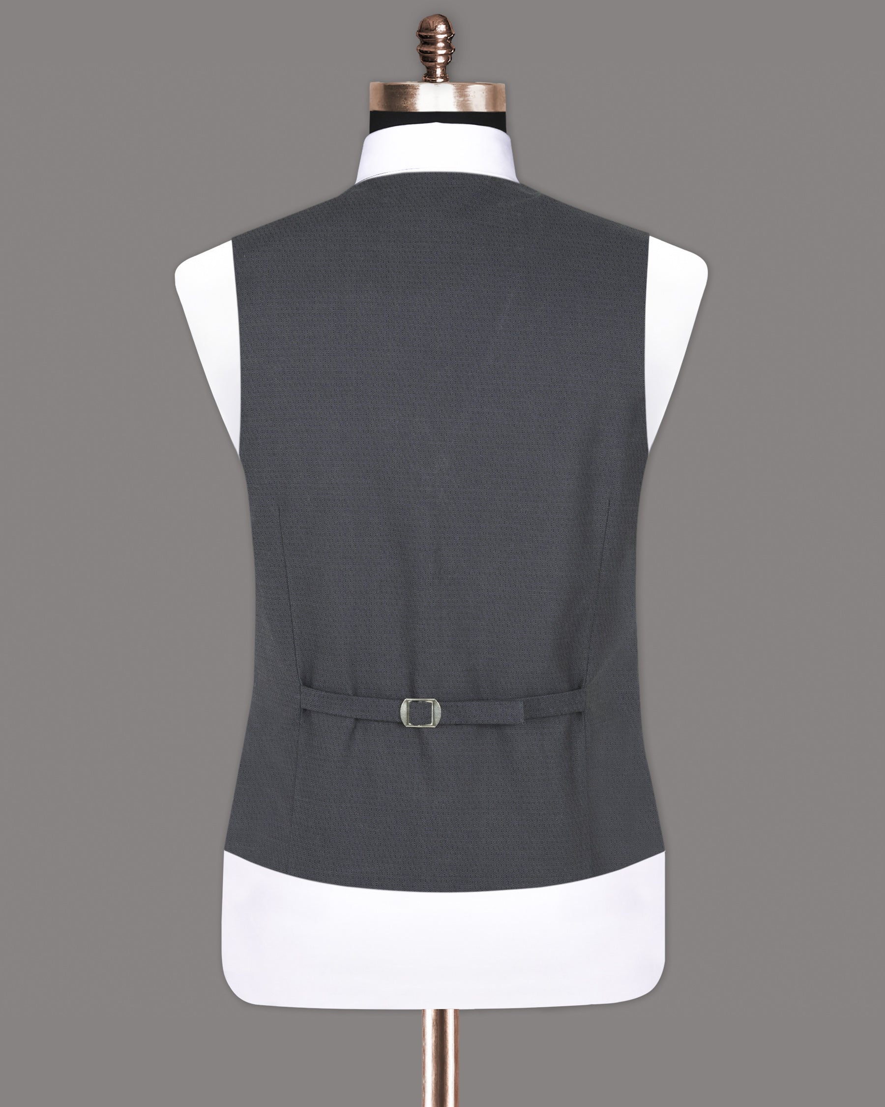 Outer Space Blue Wool Rich Waistcoat