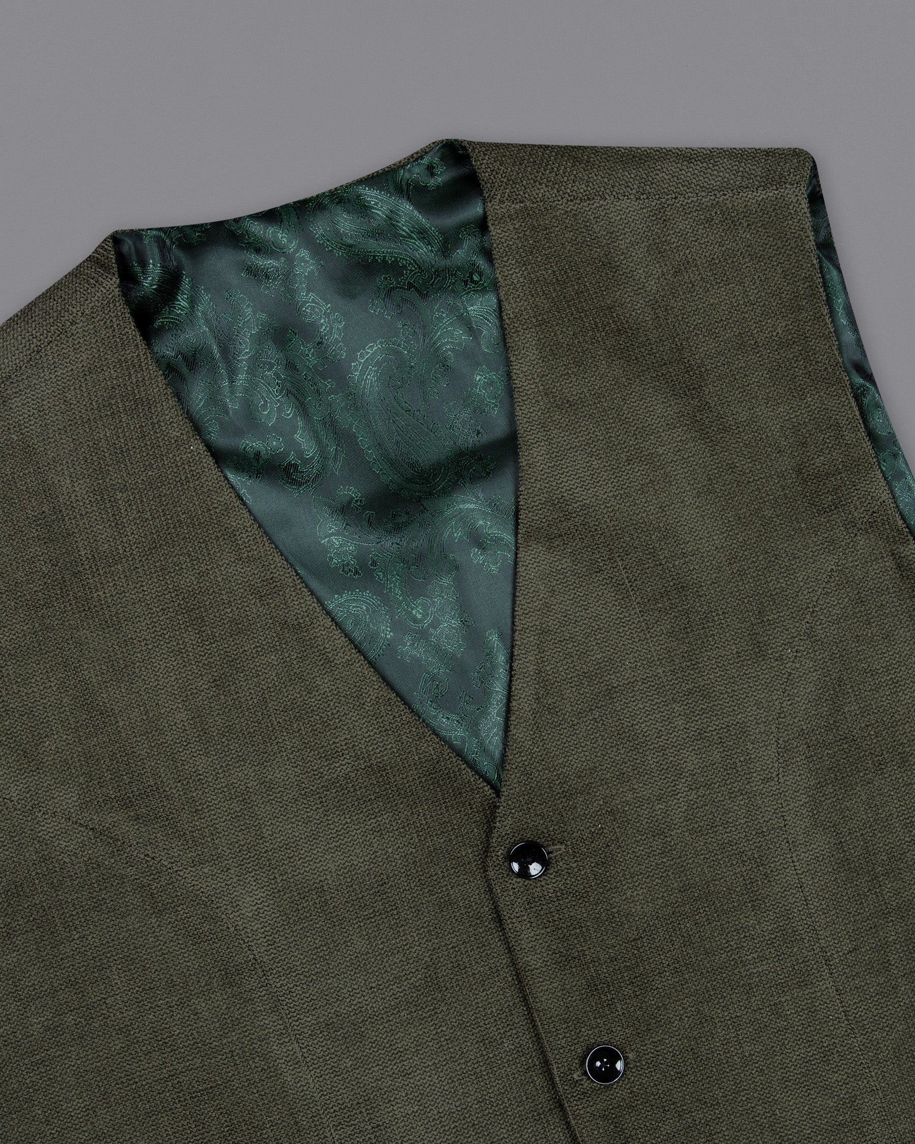 Merlin Green Premium Cotton Waistcoat V1299-36, V1299-38, V1299-40, V1299-42, V1299-44, V1299-46, V1299-48, V1299-50, V1299-52, V1299-54, V1299-56, V1299-58, V1299-60