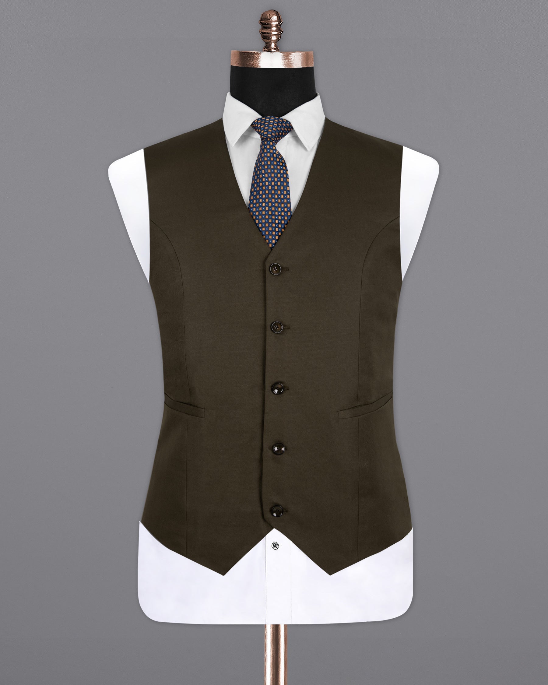 Mondo Brown Premium Cotton Waistcoat V1312-36, V1312-38, V1312-40, V1312-42, V1312-44, V1312-46, V1312-48, V1312-50, V1312-52, V1312-54, V1312-56, V1312-58, V1312-60