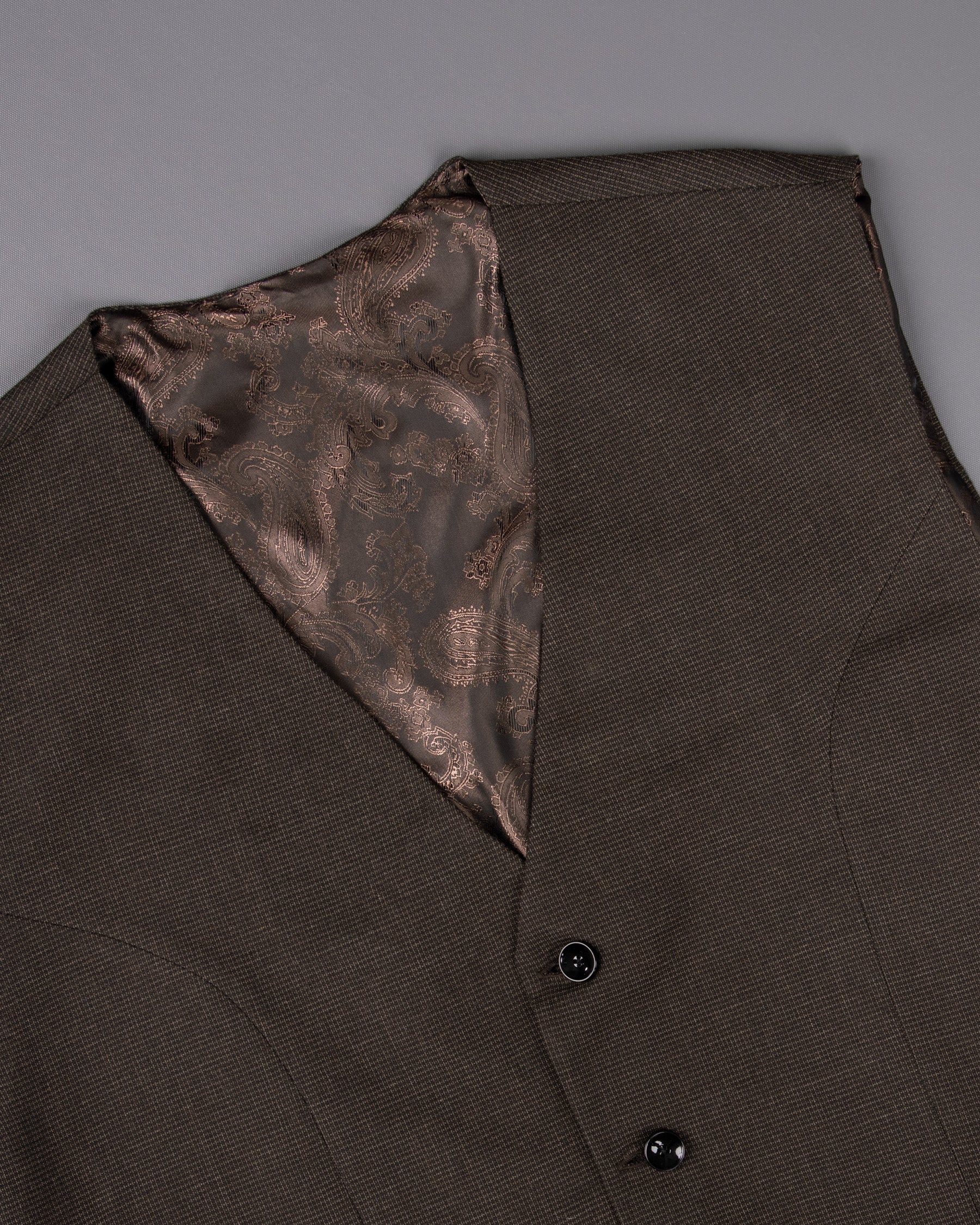 Coffee Bean Brown  Premium Cotton Waistcoat