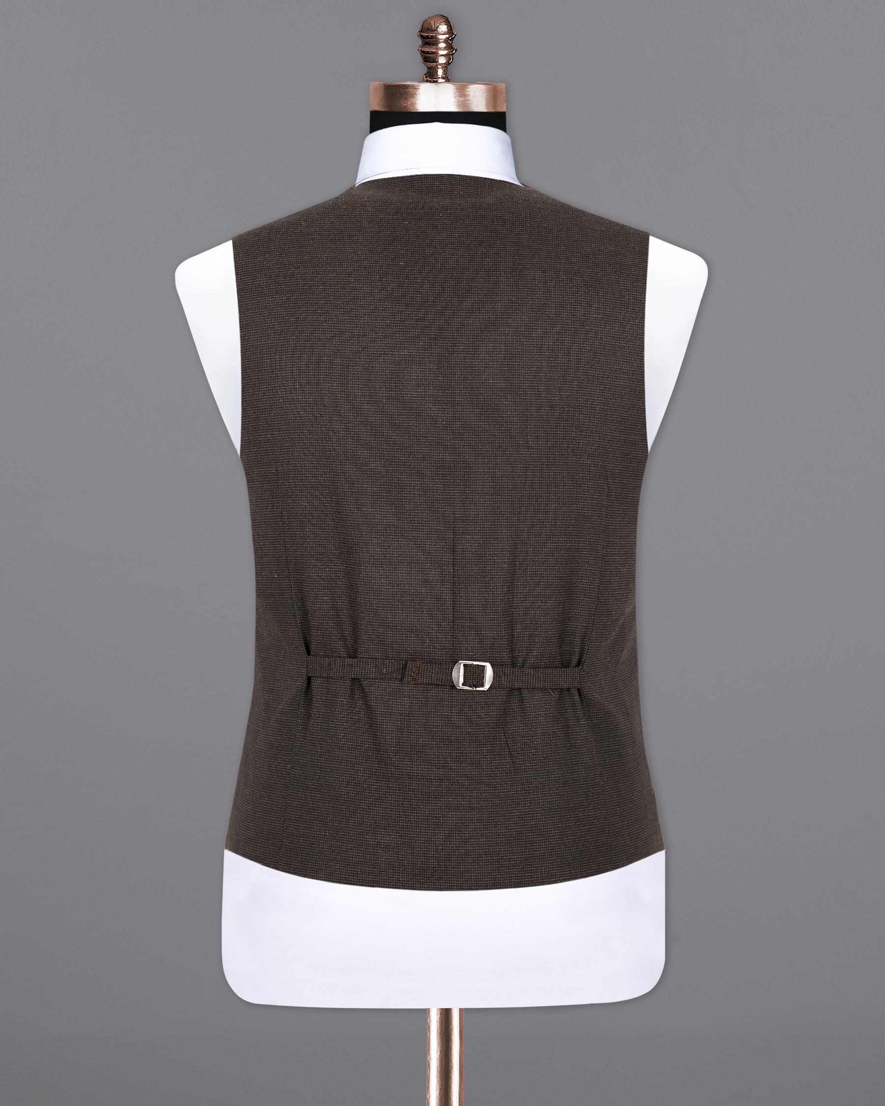 Coffee Bean Brown  Premium Cotton Waistcoat