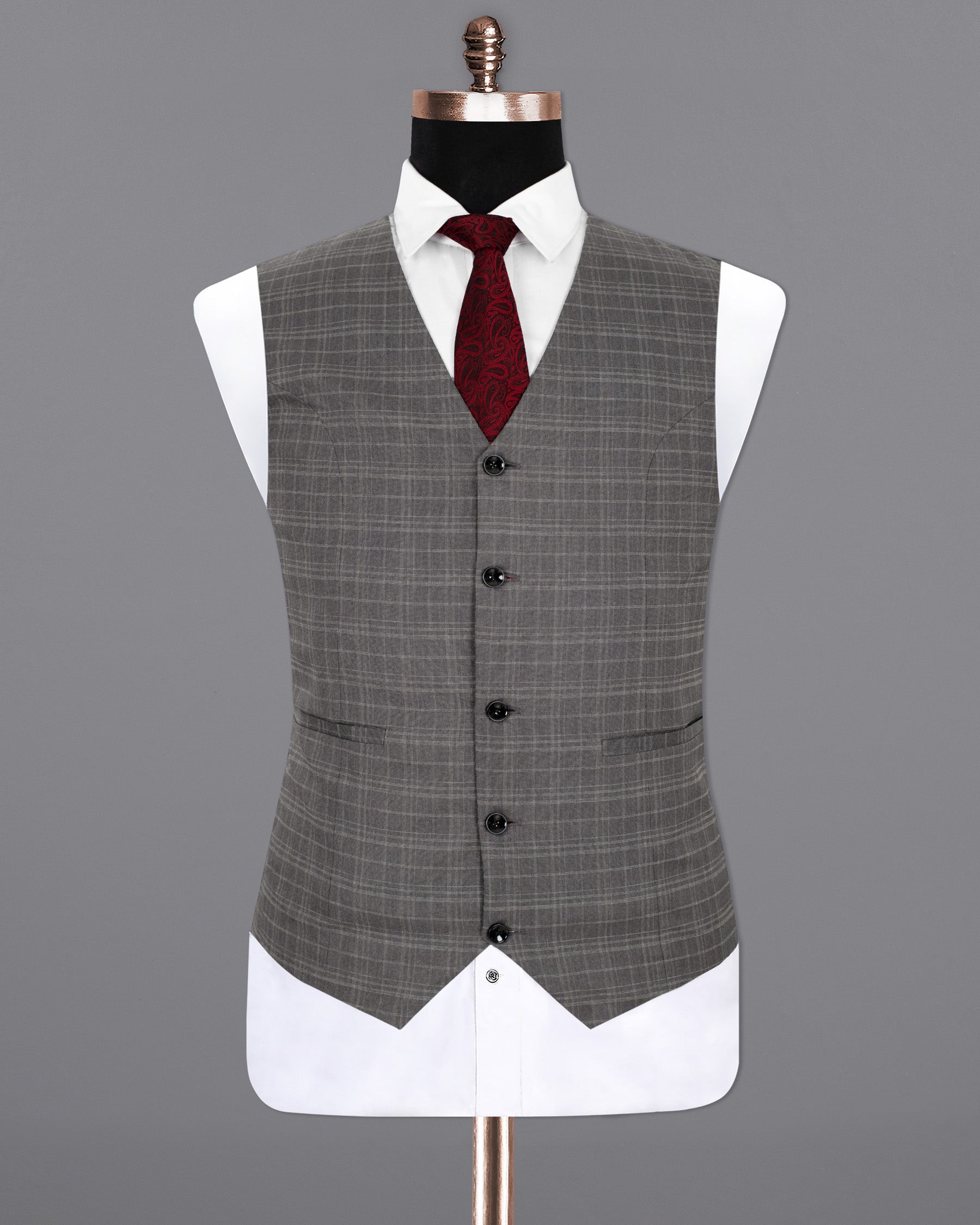 Storm Dust Gray   Wool Rich Waistcoat