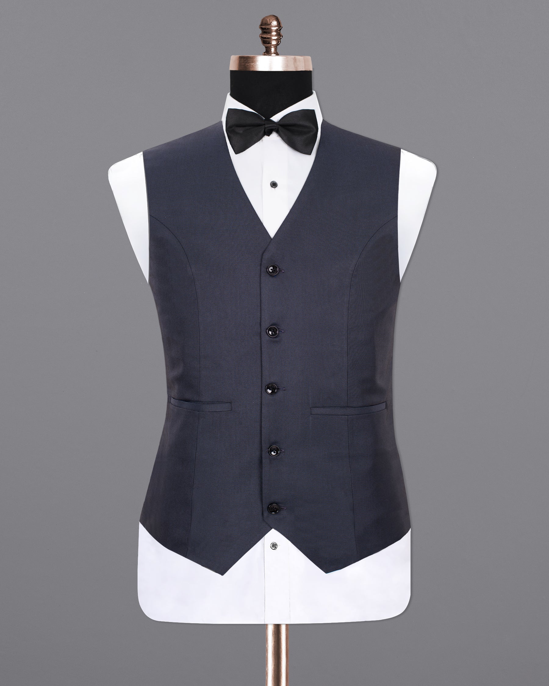 Tangaroa Blue Wool Rich  Waistcoat