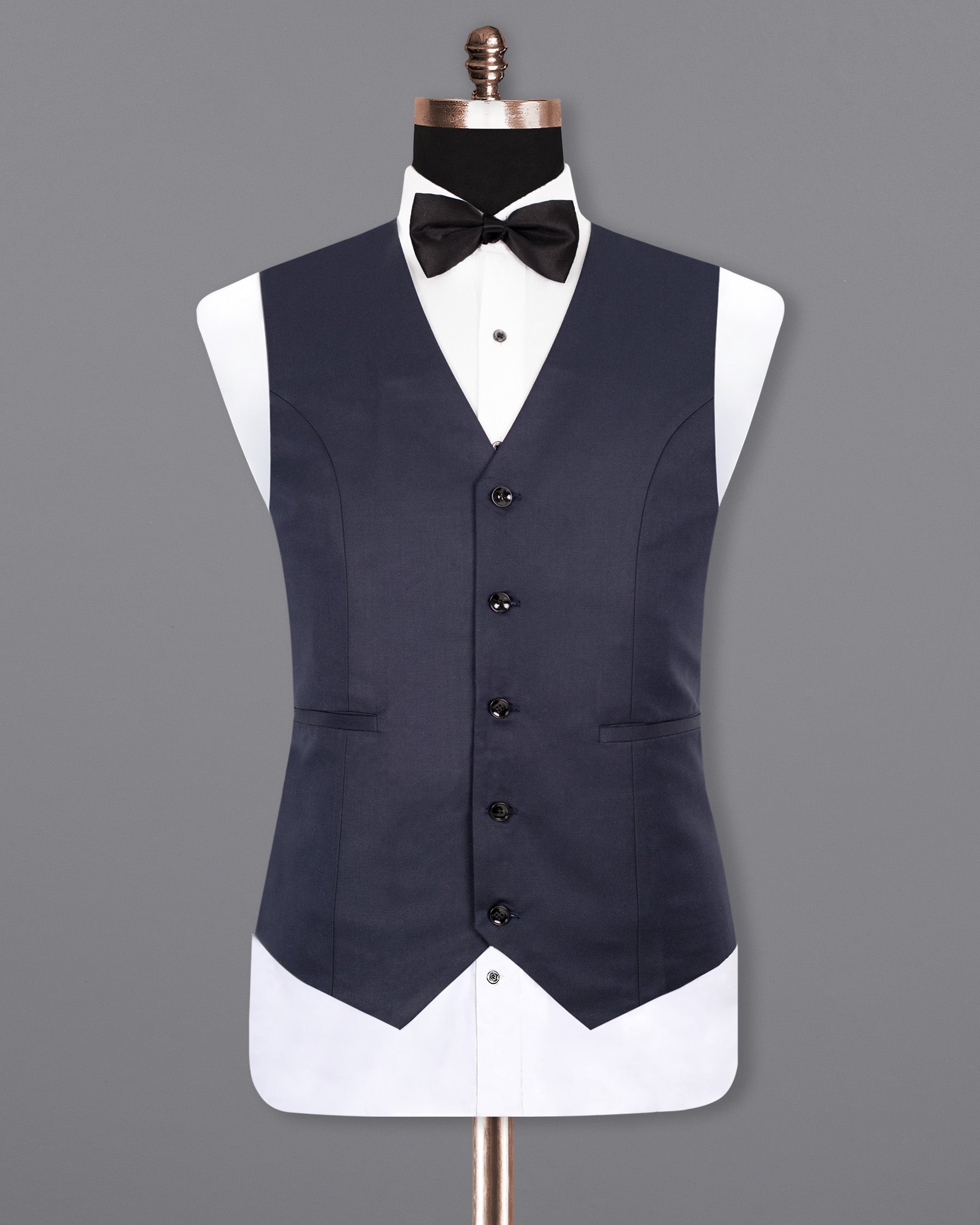 Licorice Blue Wool rich Waistcoat