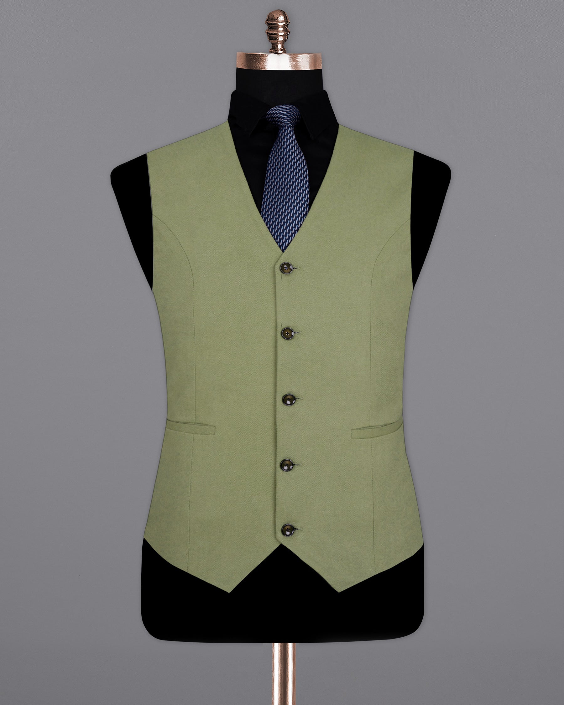 Kelp Green Heavyweight Premium Cotton Waistcoat