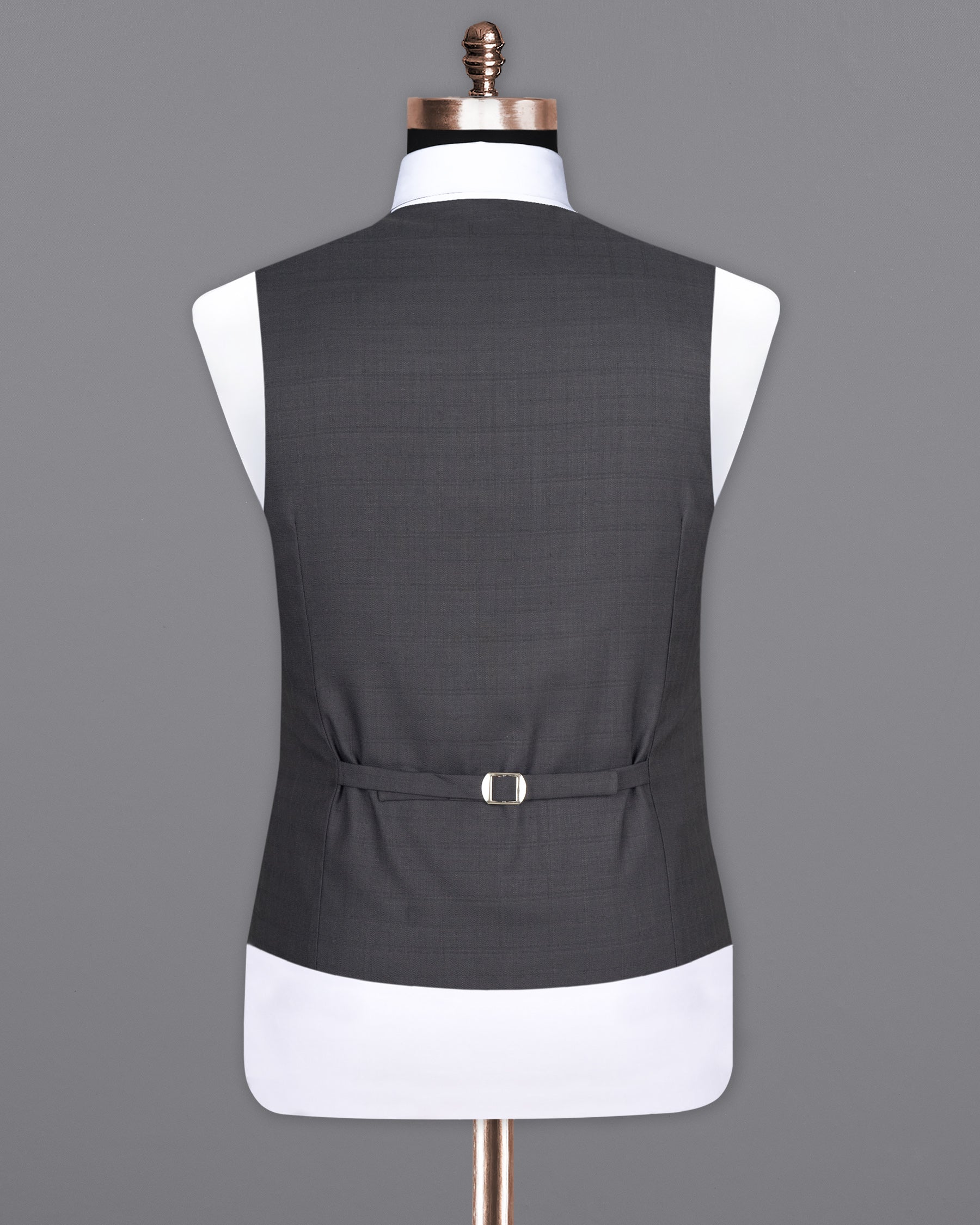 Mulled grey subtle Plaid Wool Rich Waistcoat V1479-36, V1479-38, V1479-40, V1479-42, V1479-44, V1479-46, V1479-48, V1479-50, V1479-52, V1479-54, V1479-56, V1479-58, V1479-60