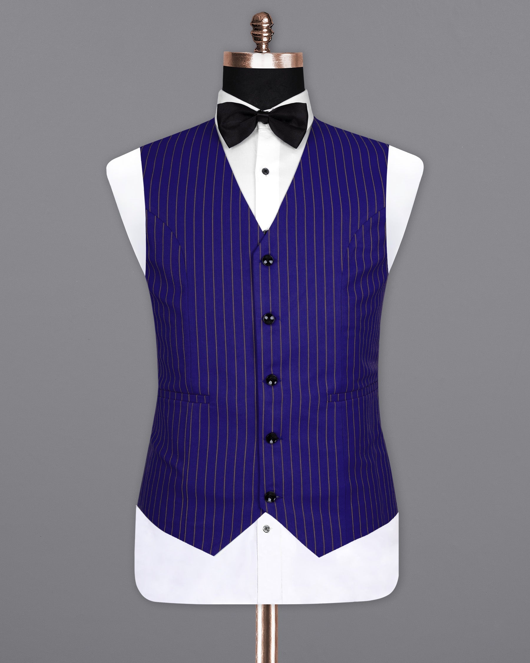 Violet Striped Wool Rich Waistcoat V1502-36, V1502-38, V1502-40, V1502-42, V1502-44, V1502-46, V1502-48, V1502-50, V1502-52, V1502-54, V1502-56, V1502-58, V1502-60